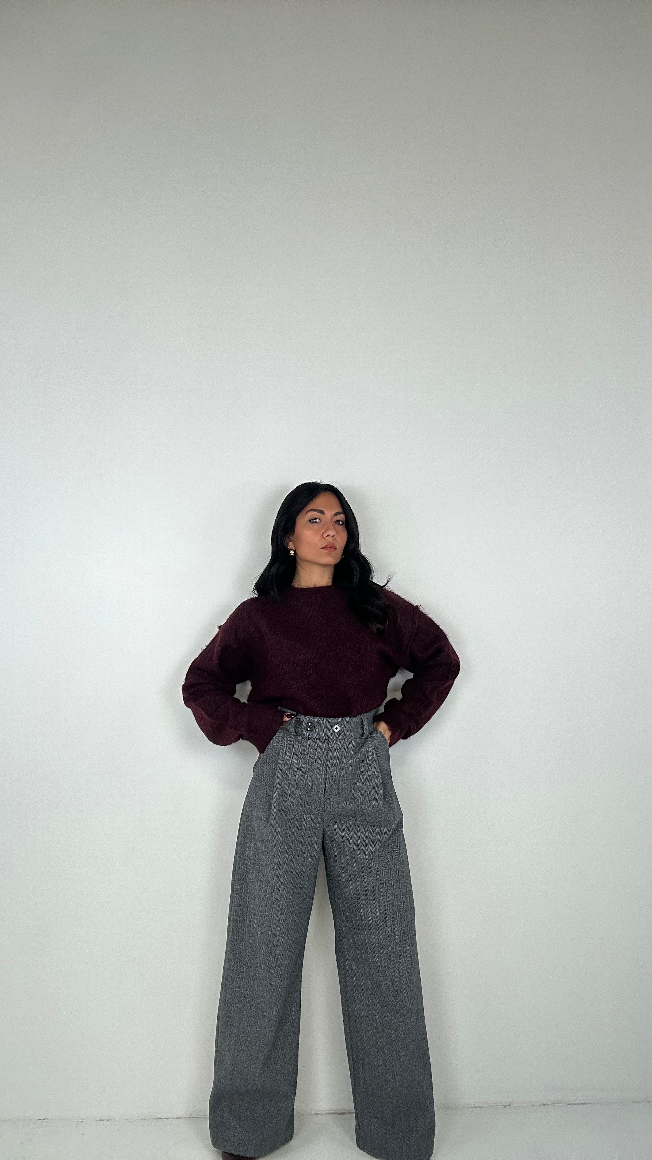 Pantalone PESANTE GESSATO - GRIGIO