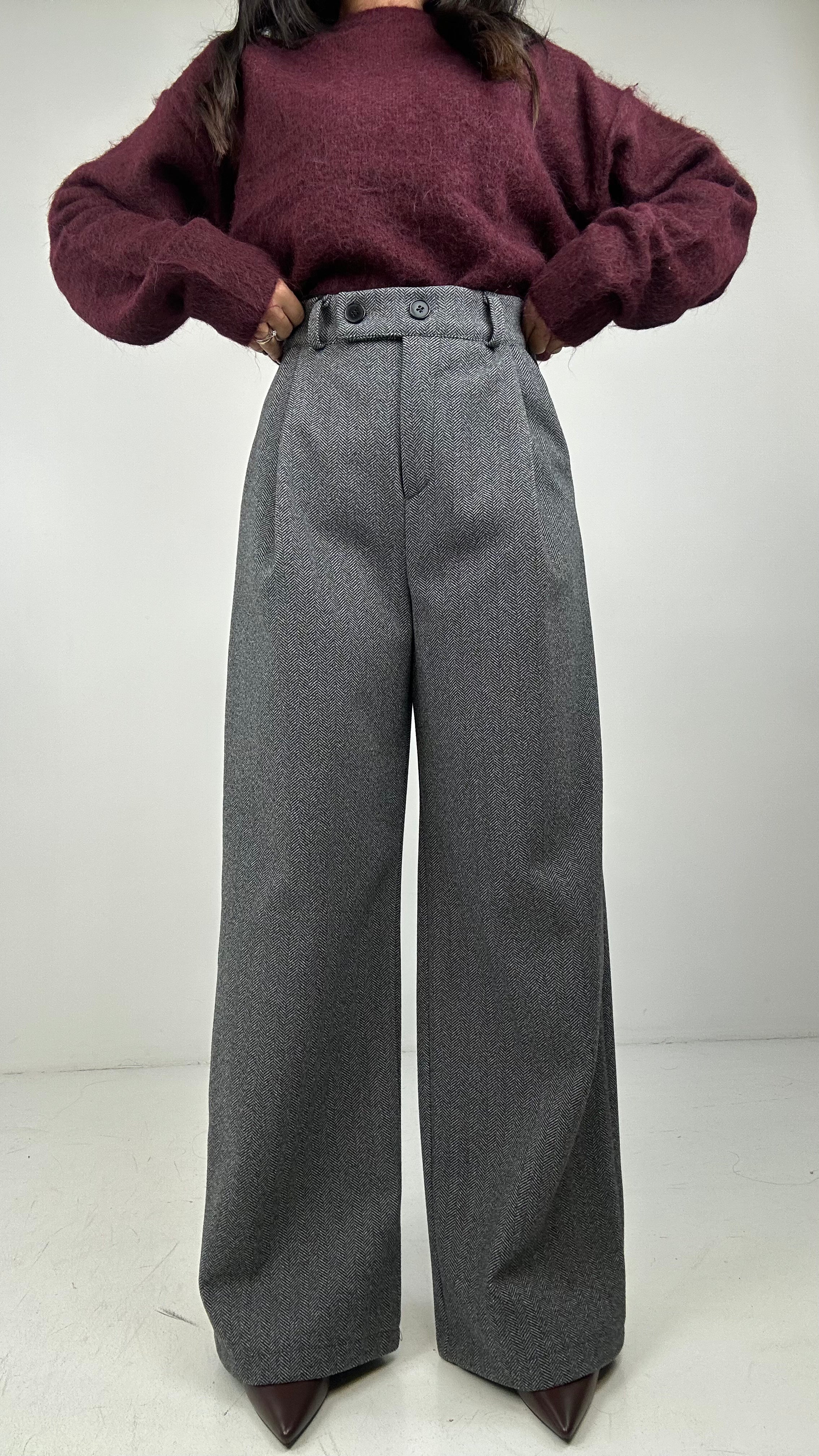 Pantalone PESANTE GESSATO - GRIGIO