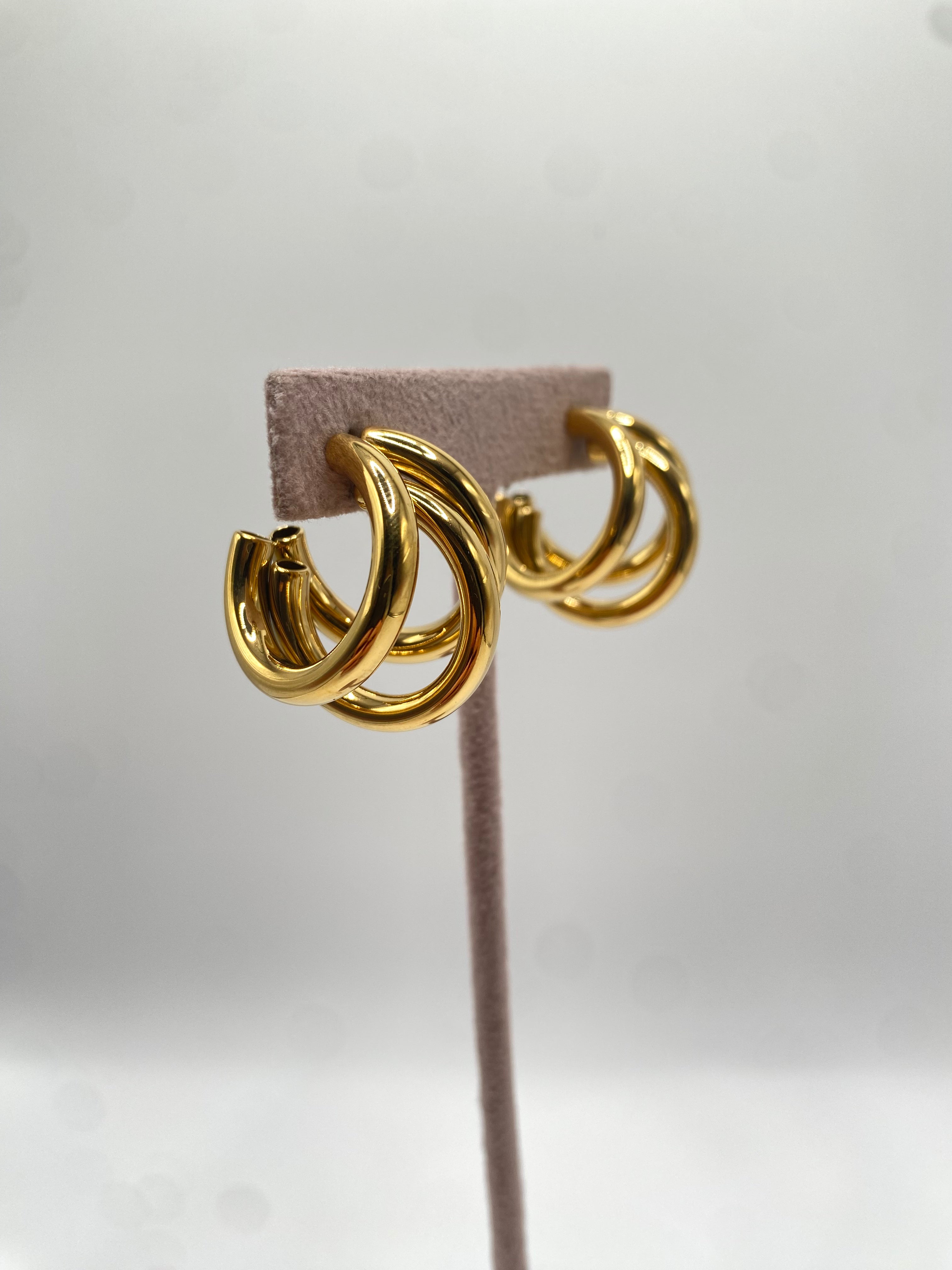 Orecchino DOBLE CERCHIO - ORO
