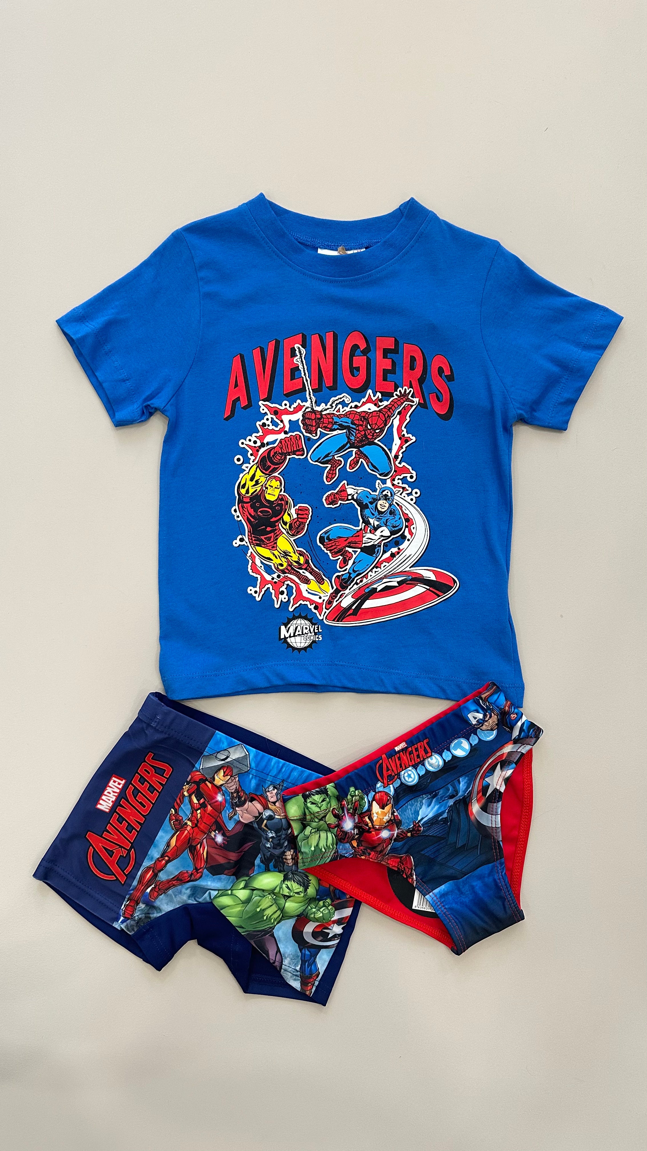 Costume BOXER AVENGERS 3-8A - BLU