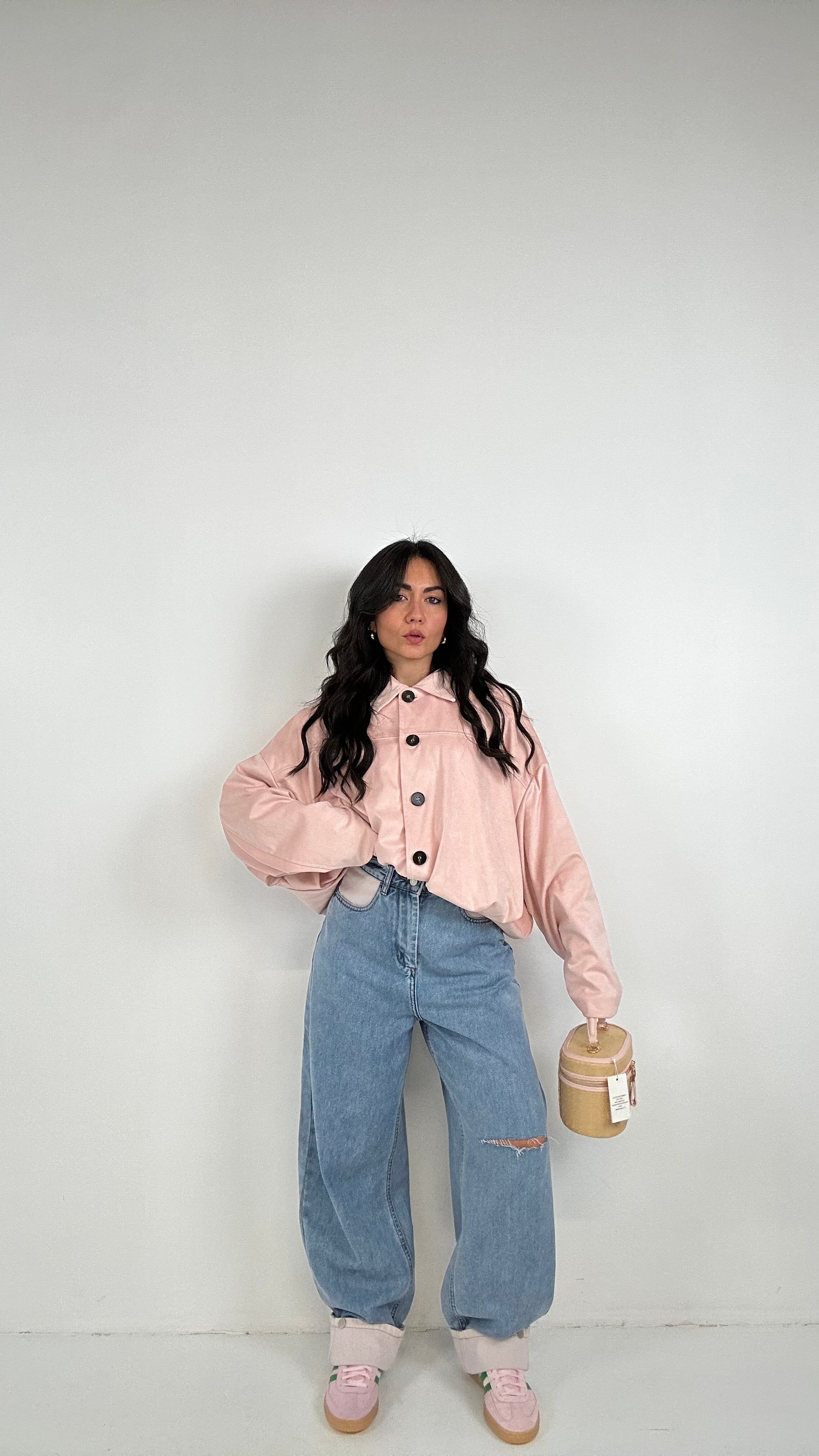 Jeans TOP CON PARTI PINK - JEANS