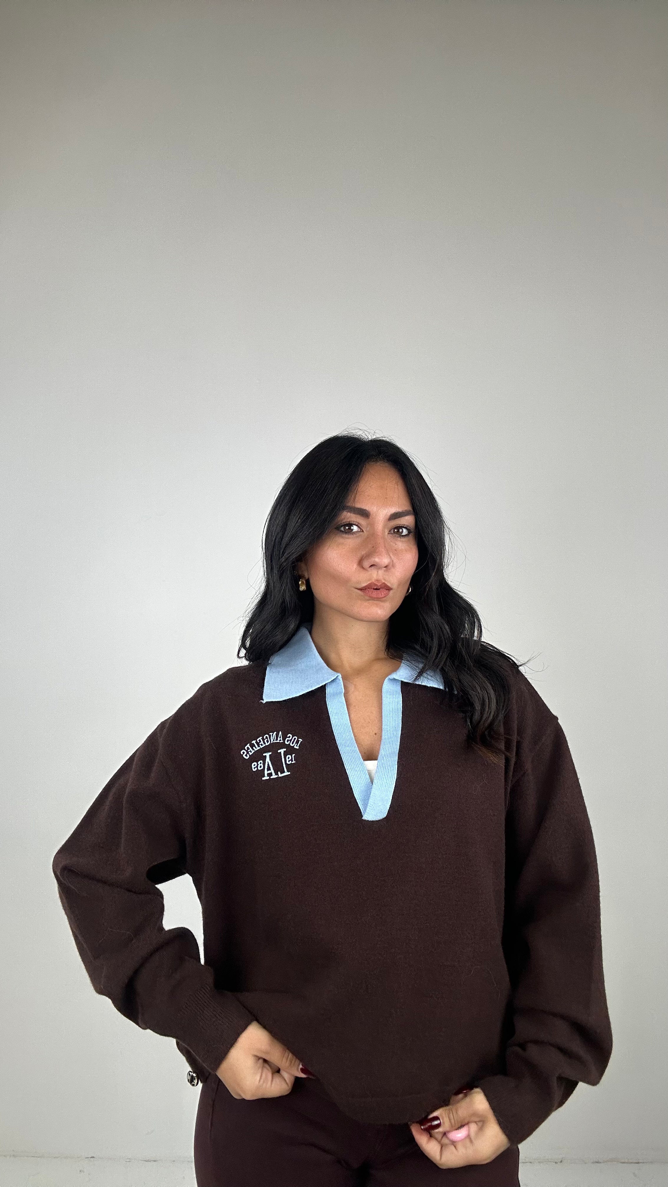 Pull POLO LA 1989 - MARRONE