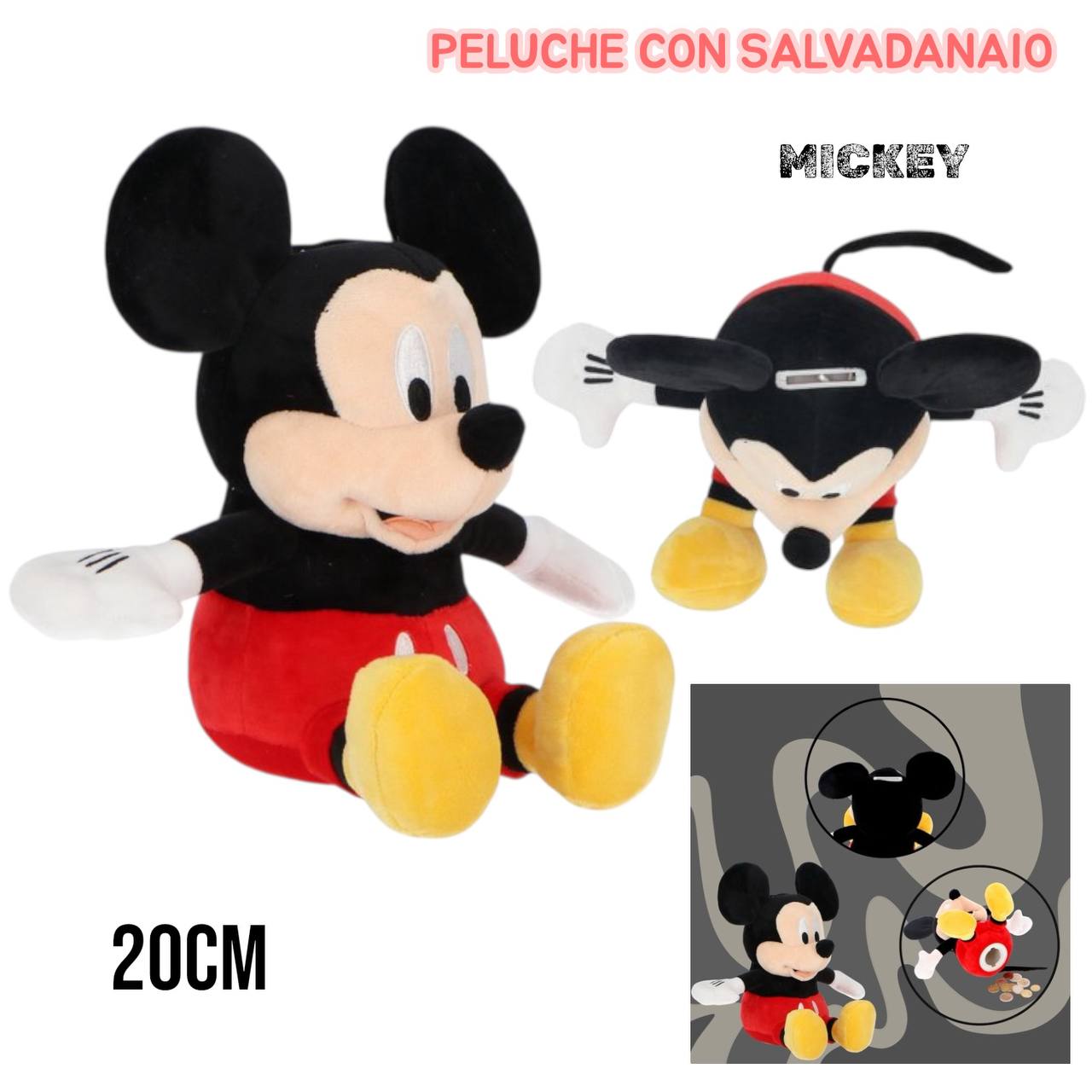 Peluche SALVADANAIO 20CM - NERO