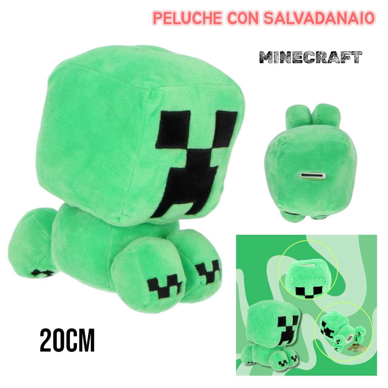 Peluche SALVADANAIO 20CM - VERDE