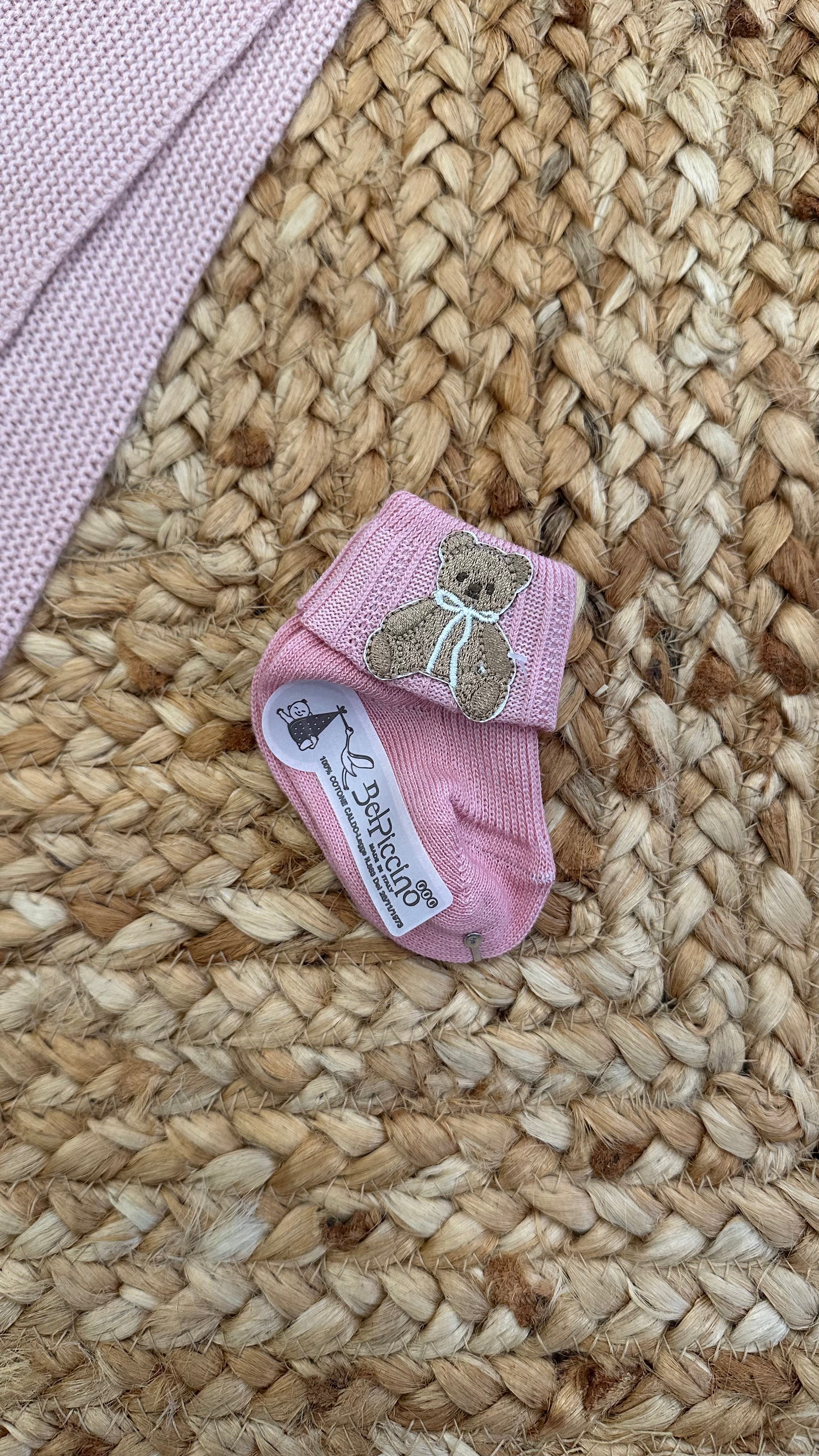 Calzino BEL PICCINO ORSETTO 0-3 - ROSA ANTICO