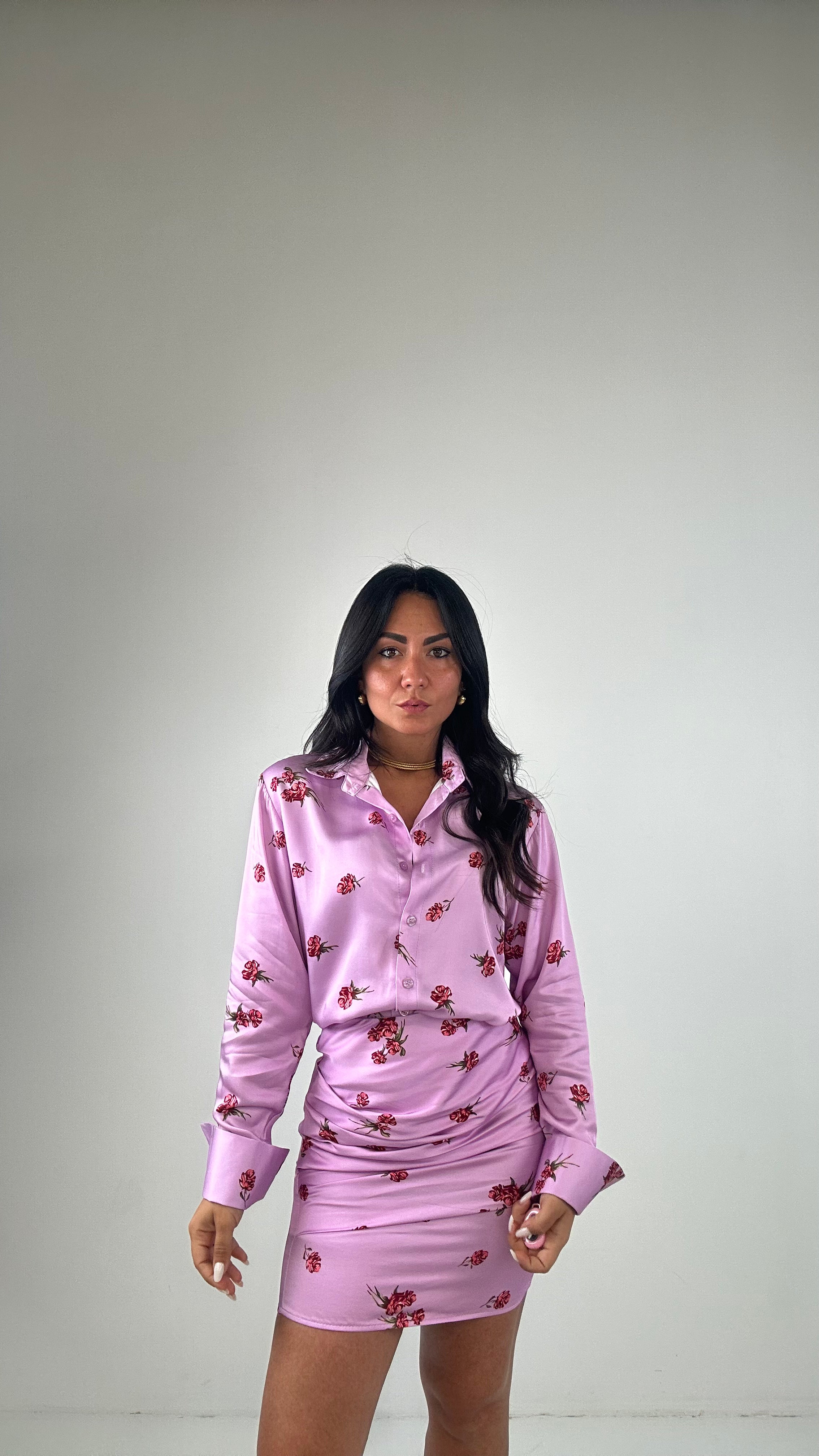 Completo SATIN ROSELLINA - LILLA