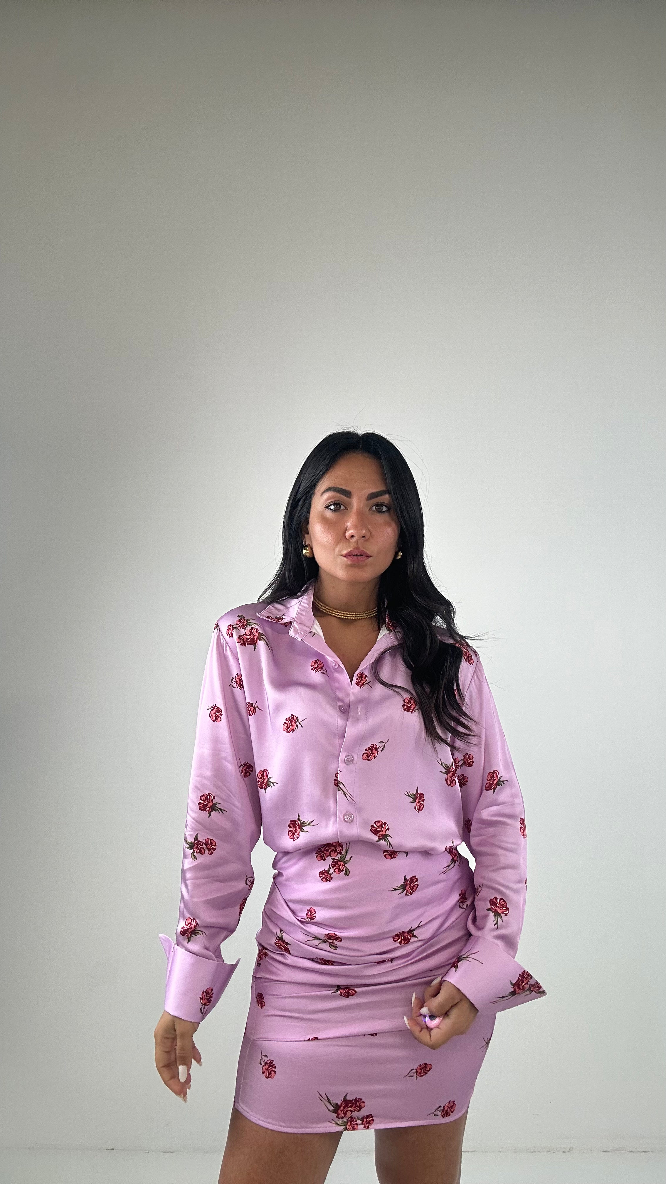 Completo SATIN ROSELLINA - LILLA