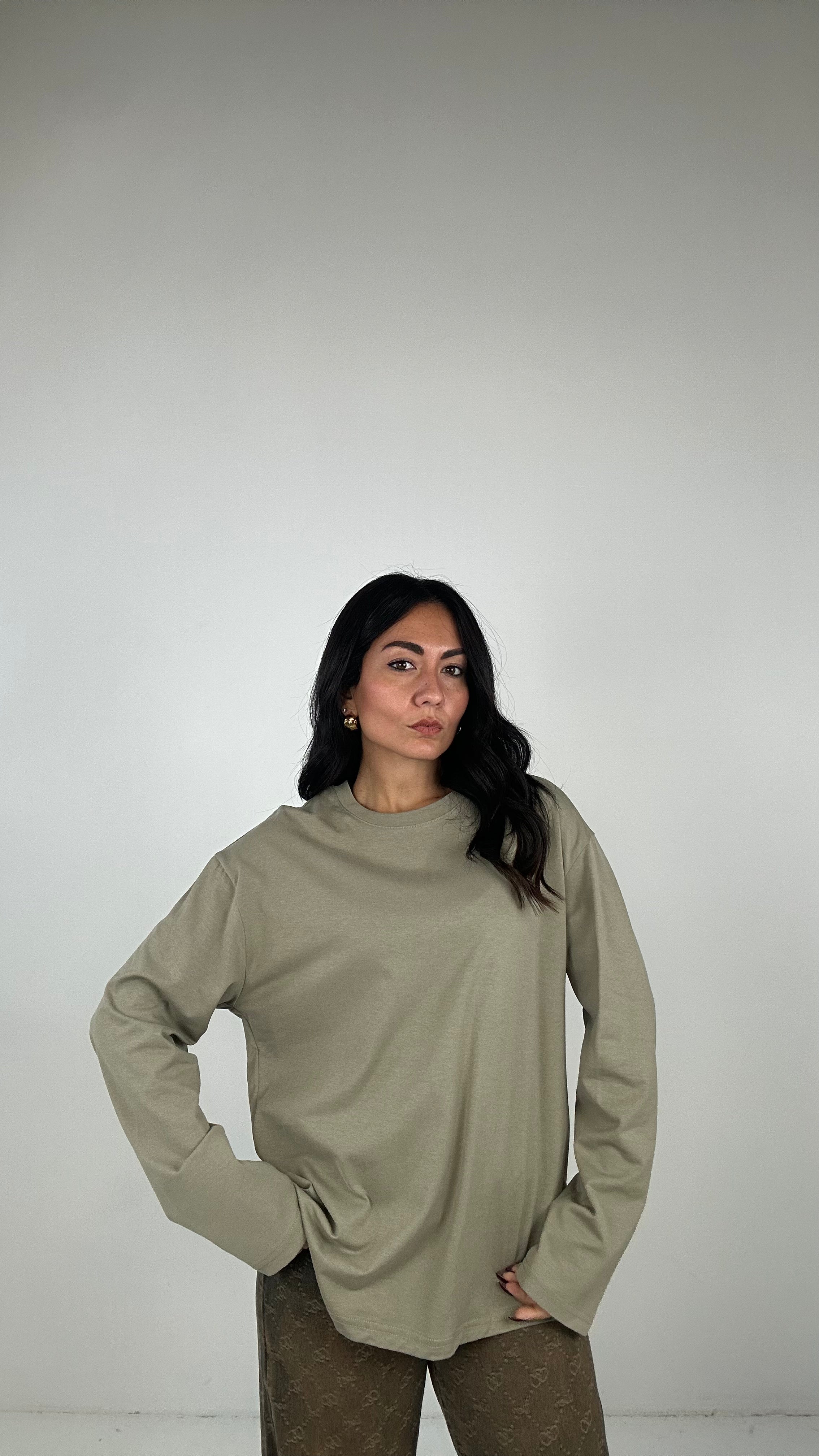 Maglia BASIC OVER - VERDE MILITARE