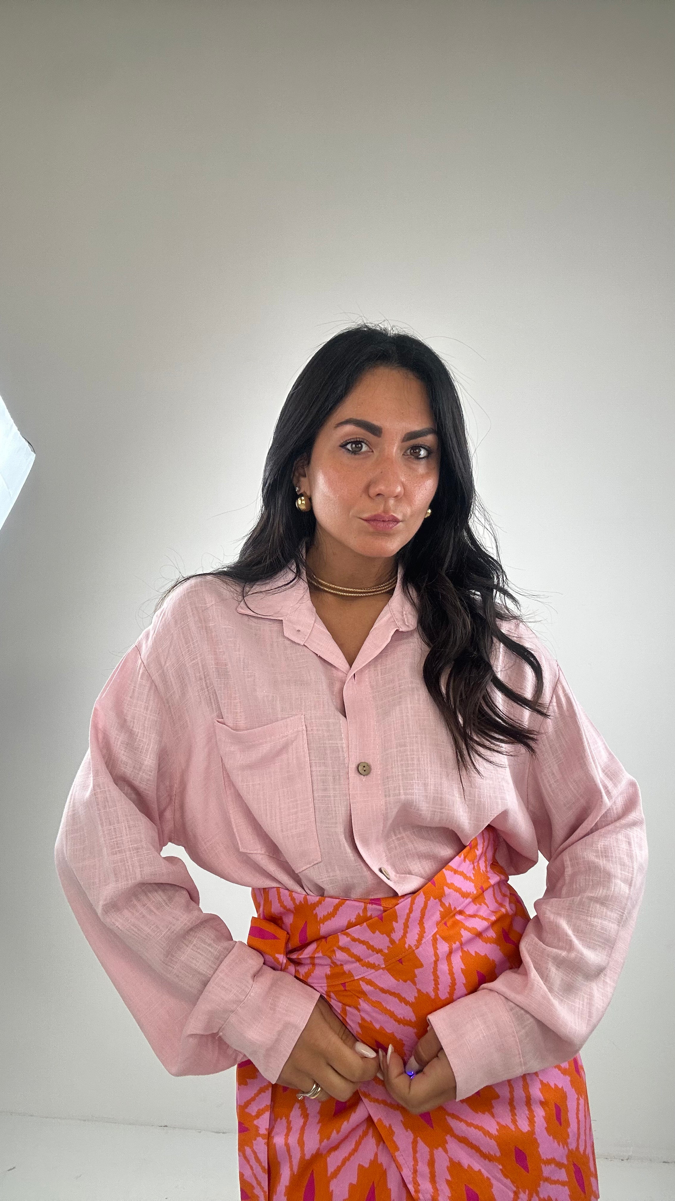 Camicia LINO - ROSA