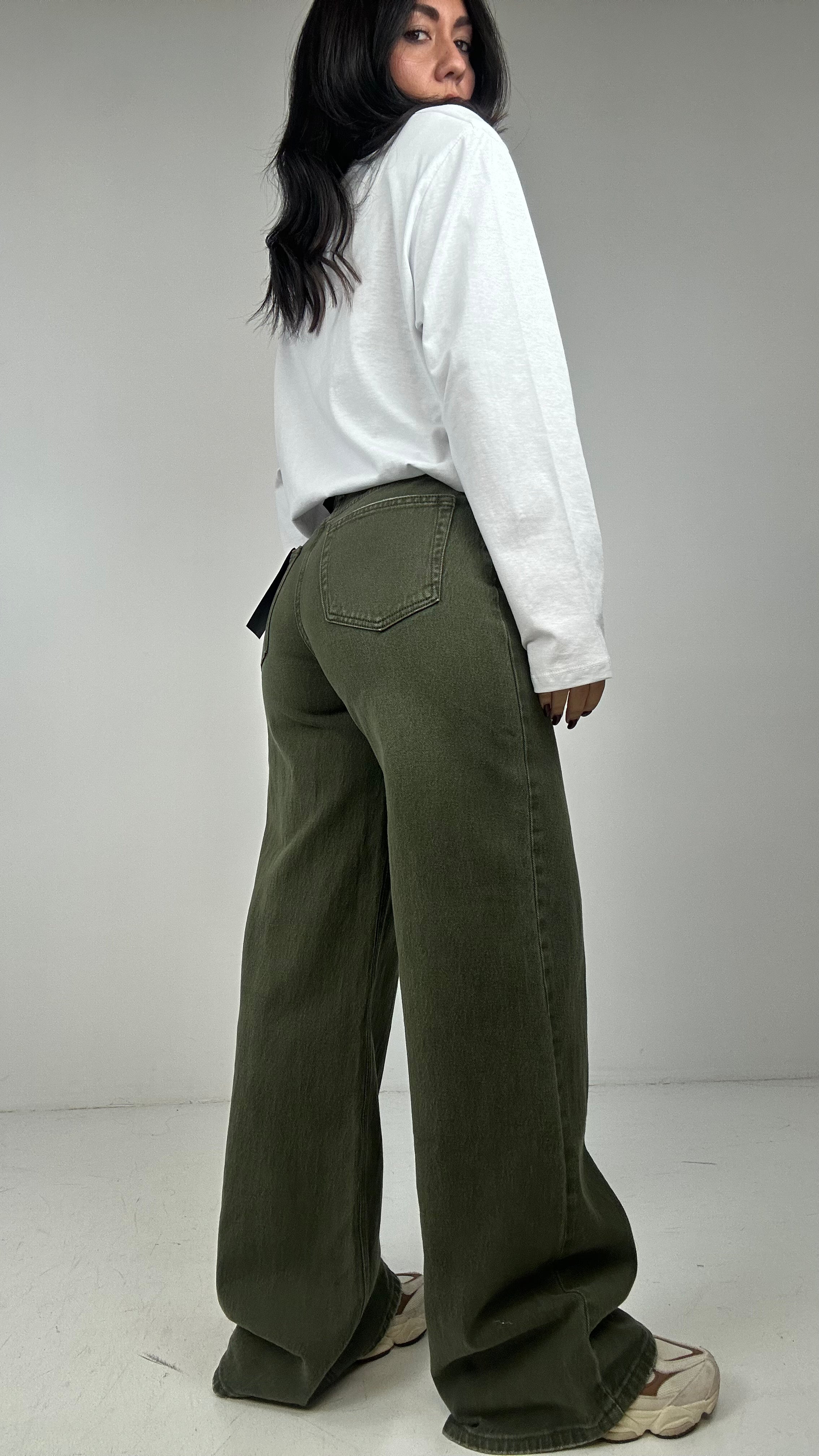 Jeans WIDE VERDE - VERDE MILITARE