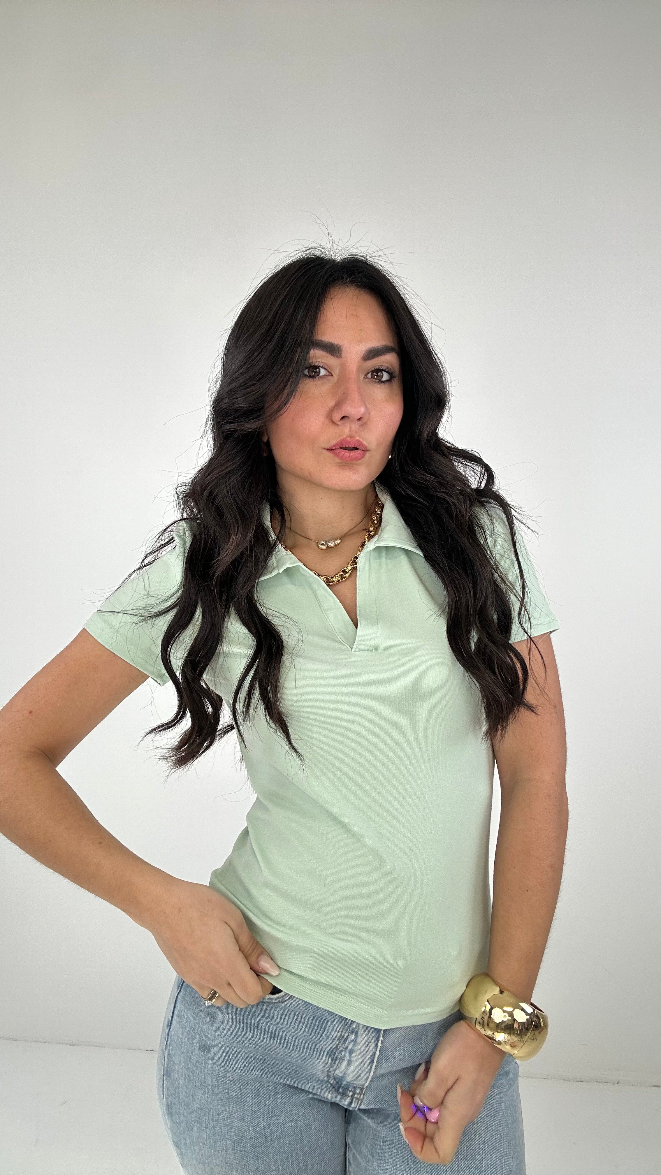 T-shirt POLO BASIC - VERDE
