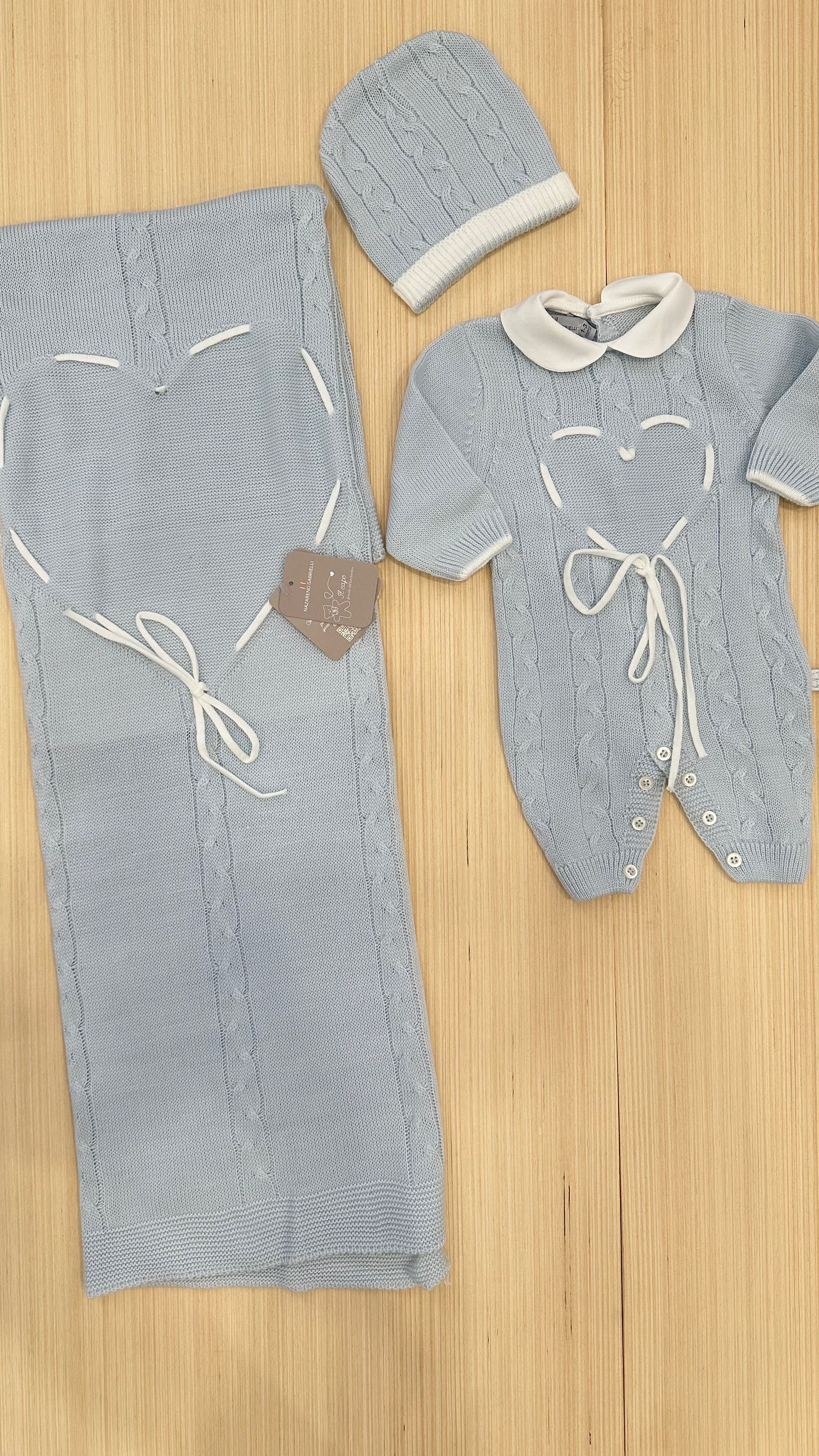 Set NAZARENO CUORE - CELESTE