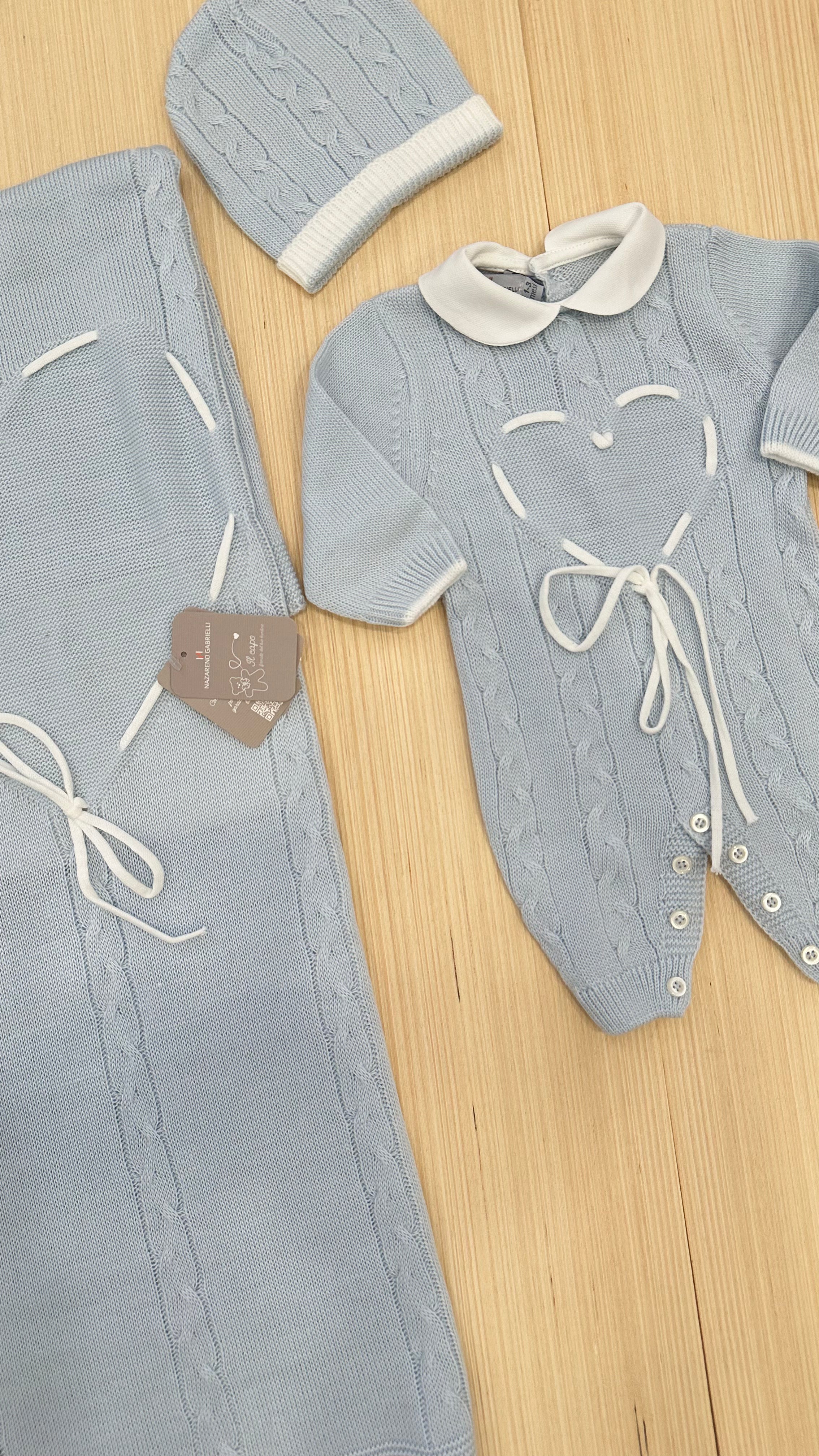 Set NAZARENO CUORE - CELESTE