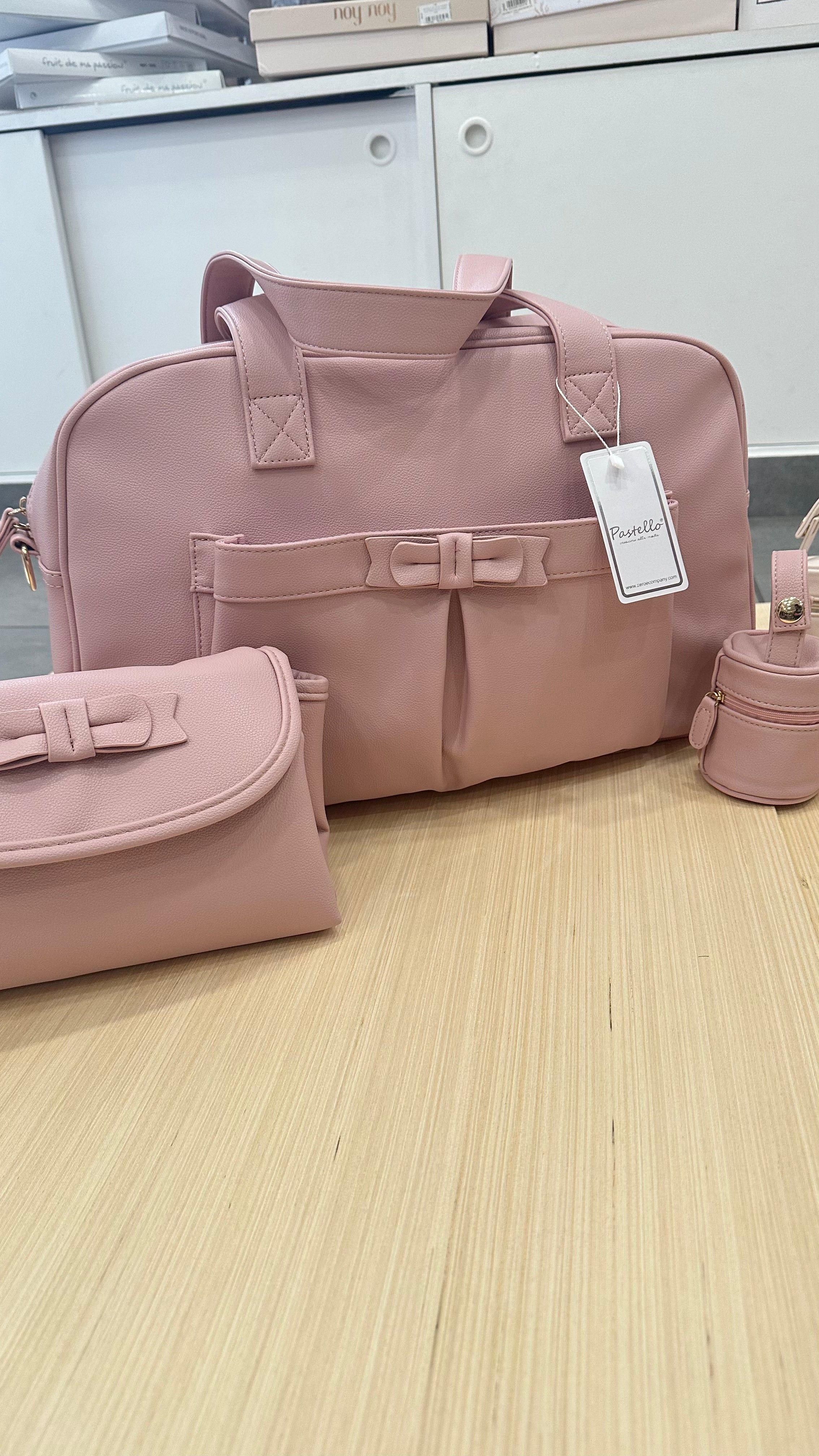 Borsa NASCITA CON FASCIATOIO E PORTACIUCCIO - ROSA