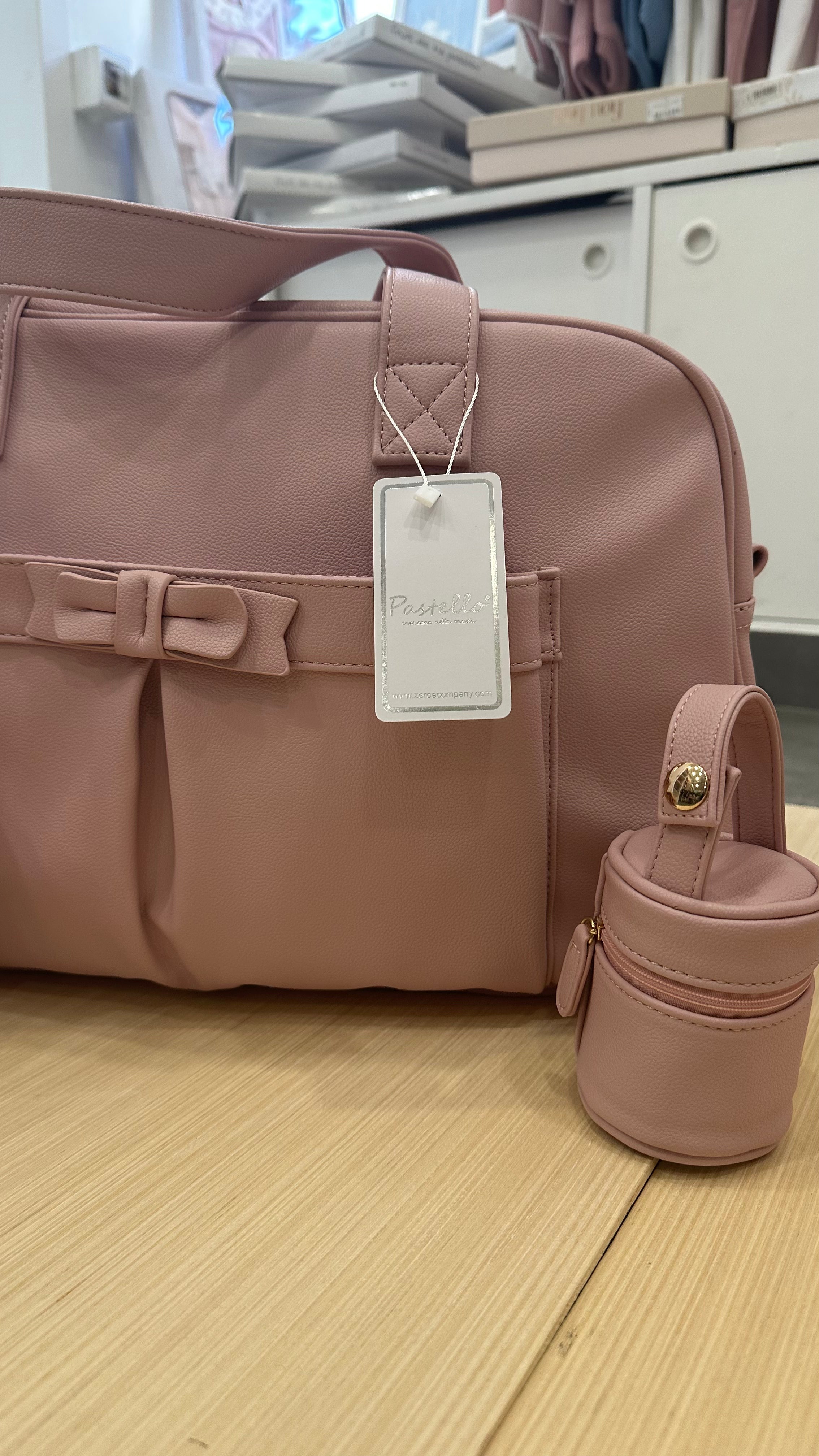 Borsa NASCITA CON FASCIATOIO E PORTACIUCCIO - ROSA