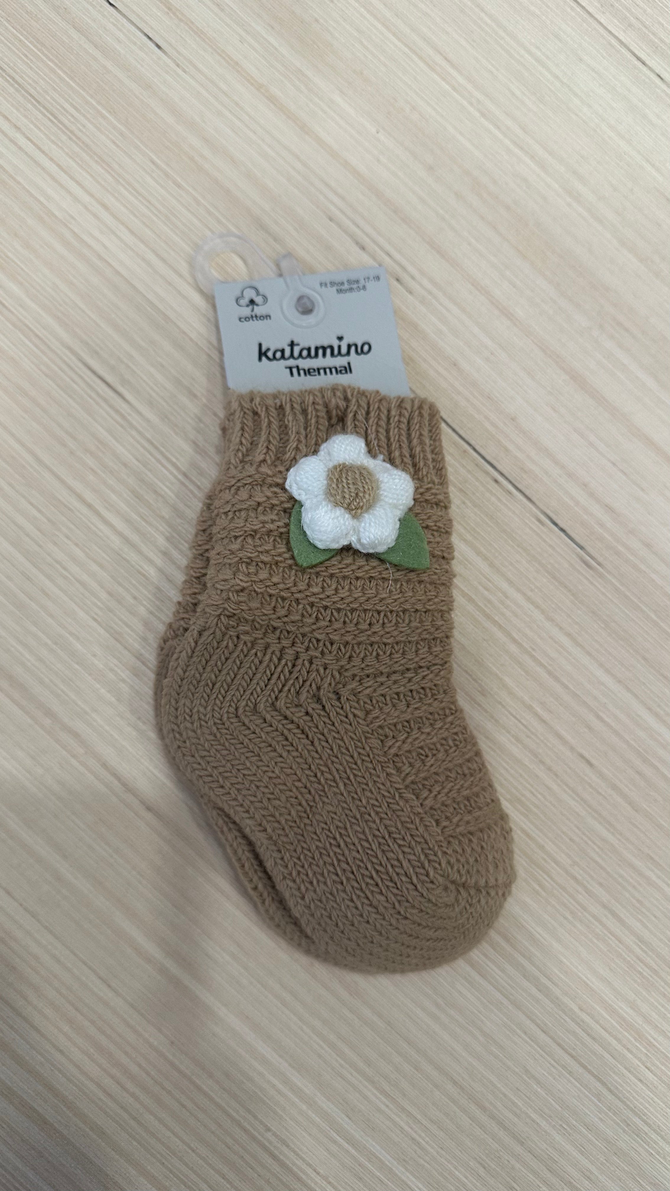 Babucce FIORE 0-6M - CAMMELLO