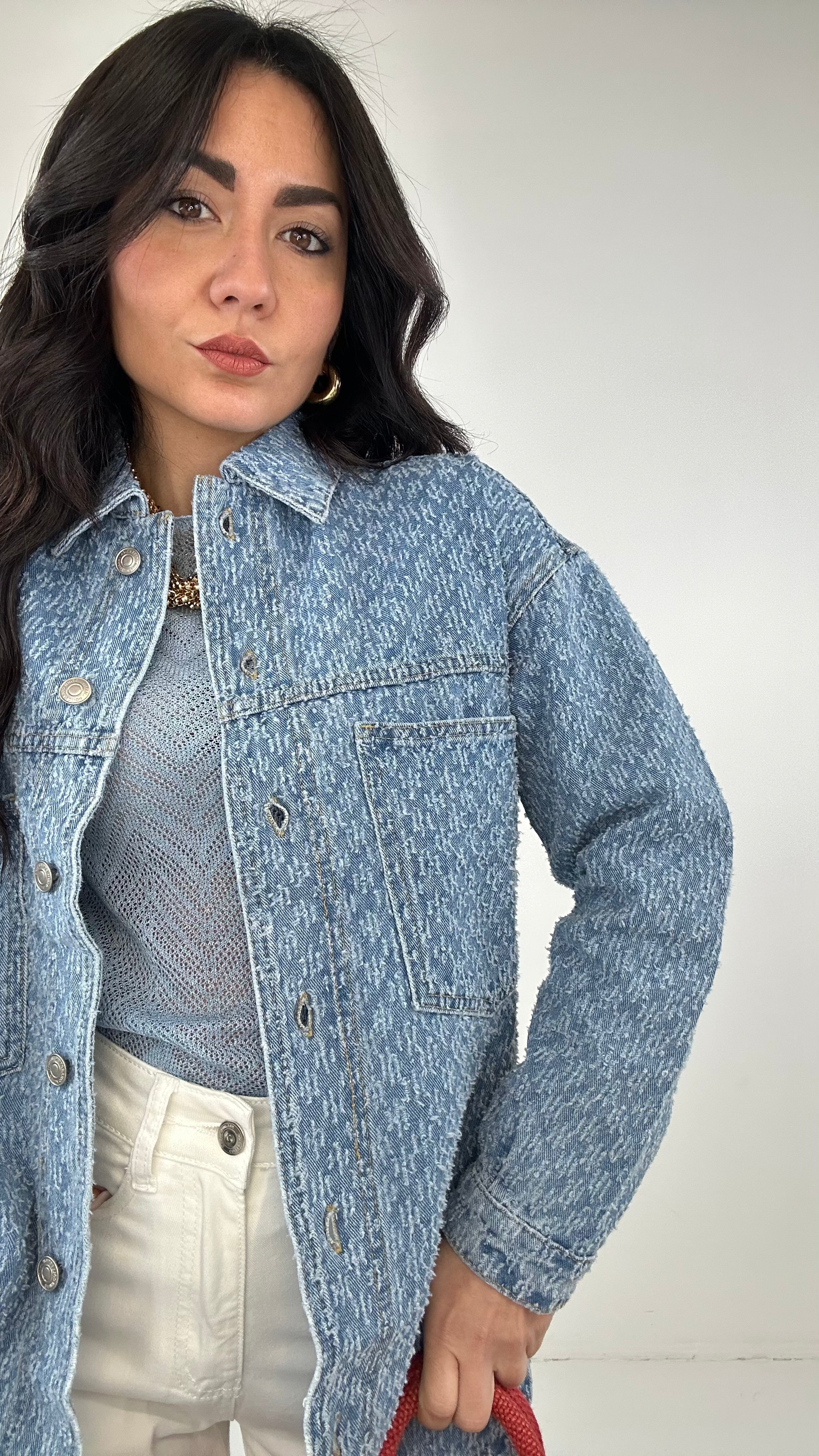 Camicione PUNTELLATO - JEANS