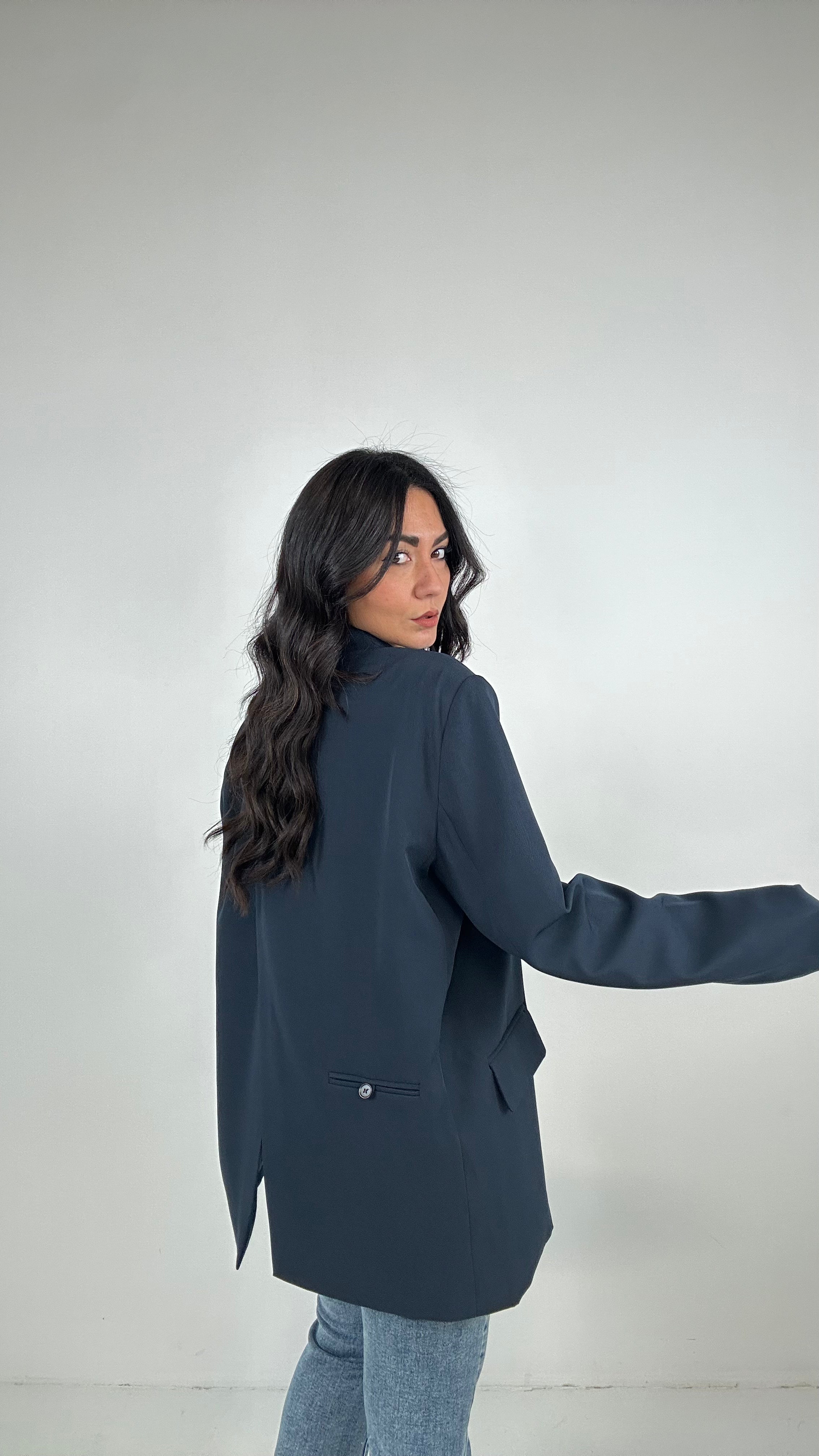 Blazer OVER TOP APERTURA - BLU