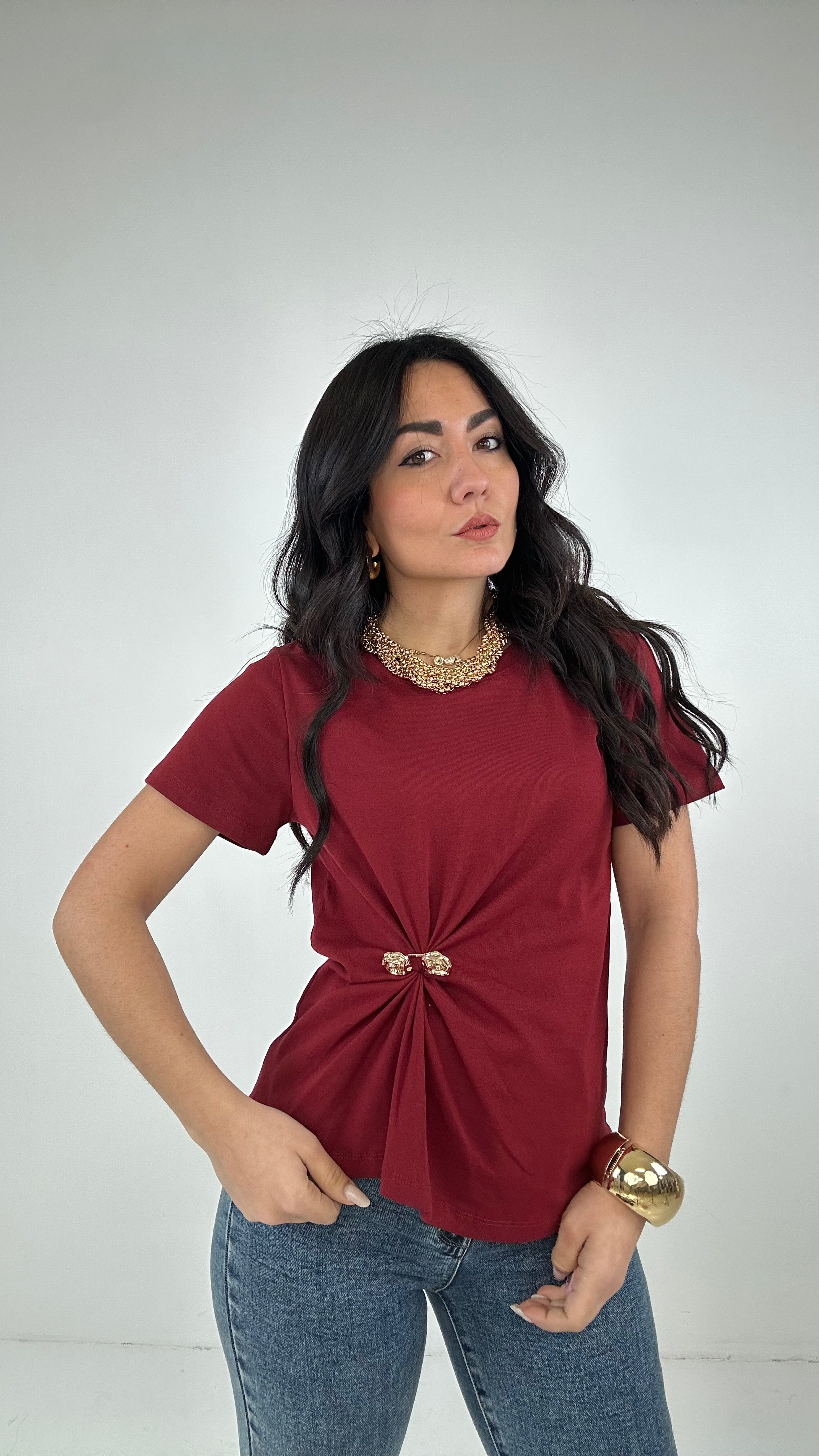 T-shirt SPILLETTA - BORDEAUX