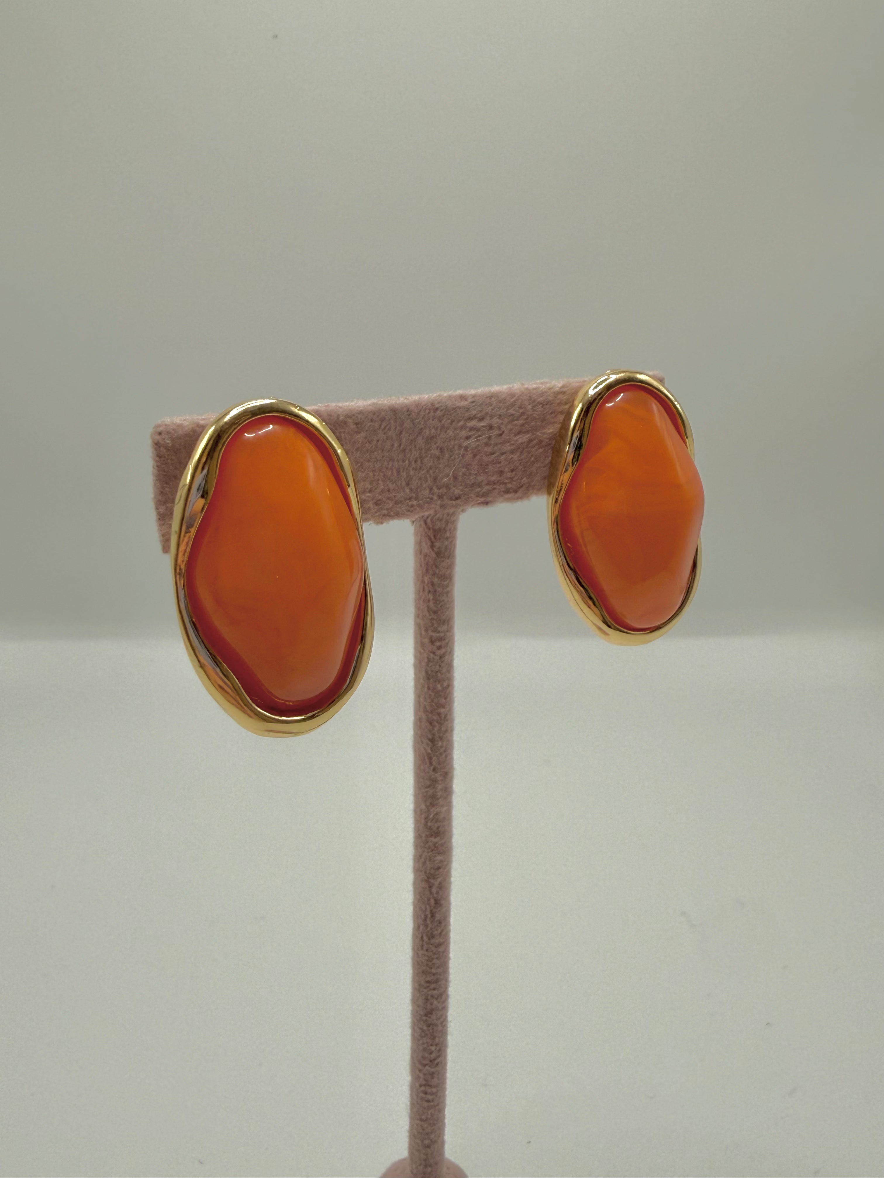 Orecchino PIETRA LOOK - ARANCIO