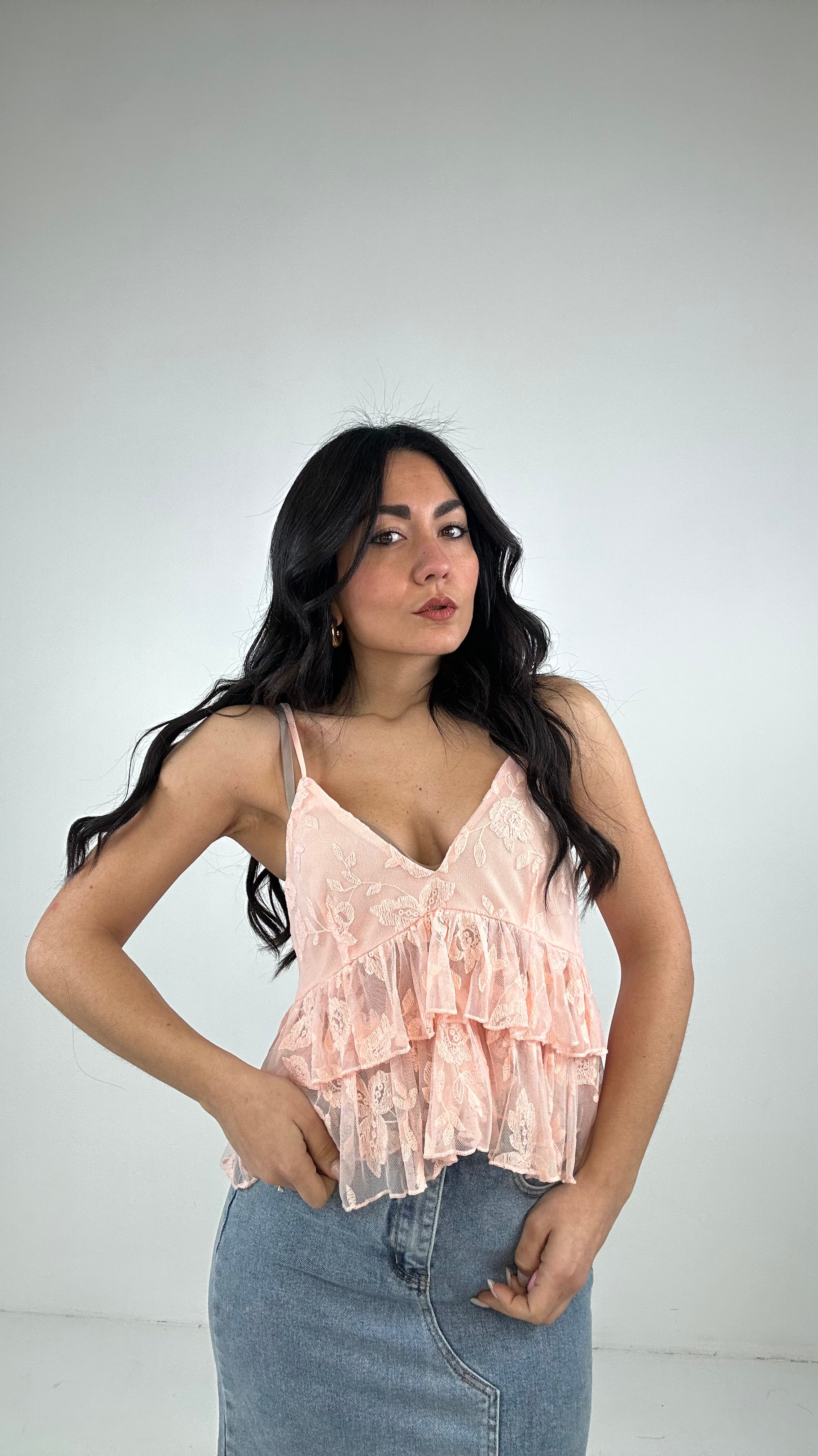 Top FIORELLINI VOILA - ROSA