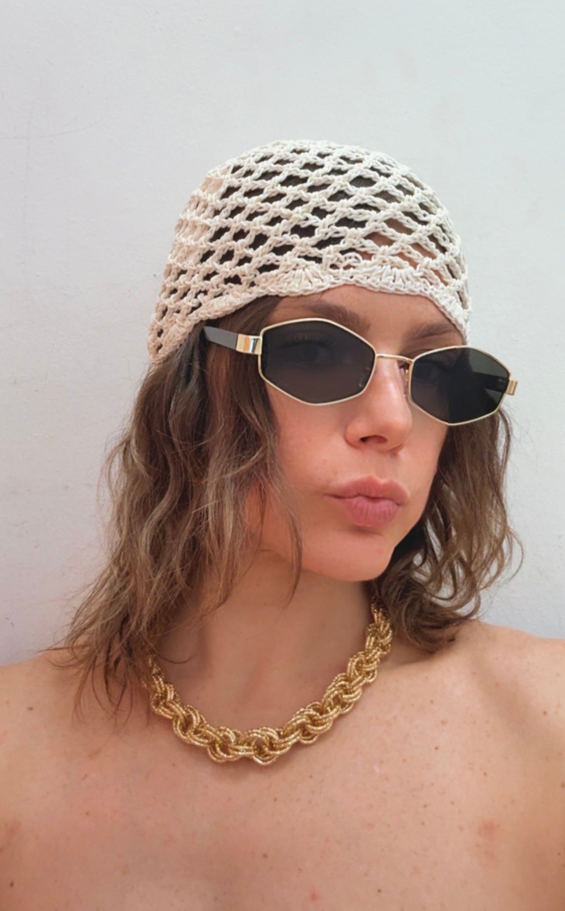 Cappello UNCINETTO BASIC - BEIGE