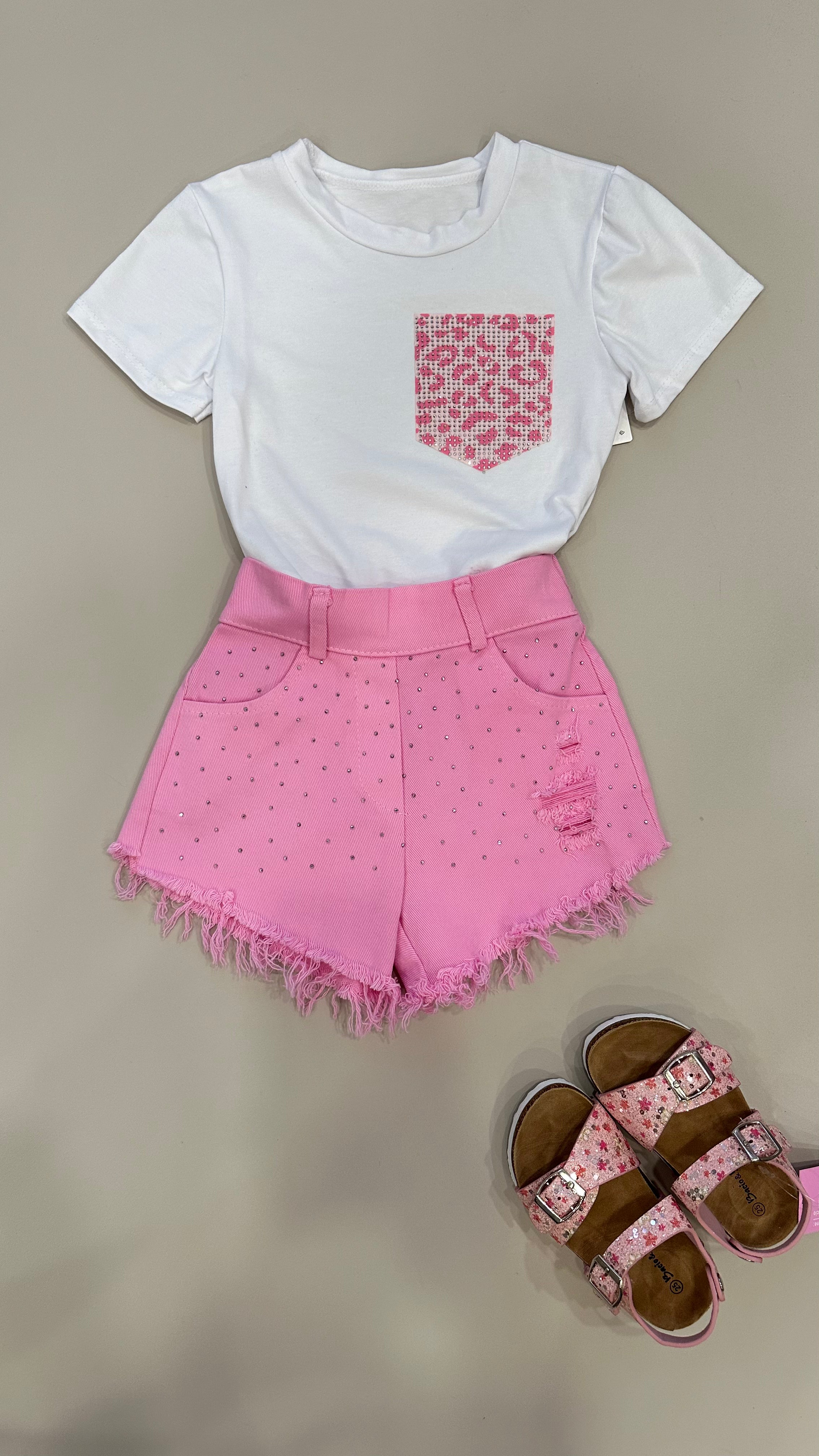 Coordinato T-SHIRT LEOPARD 4-14 - ROSA