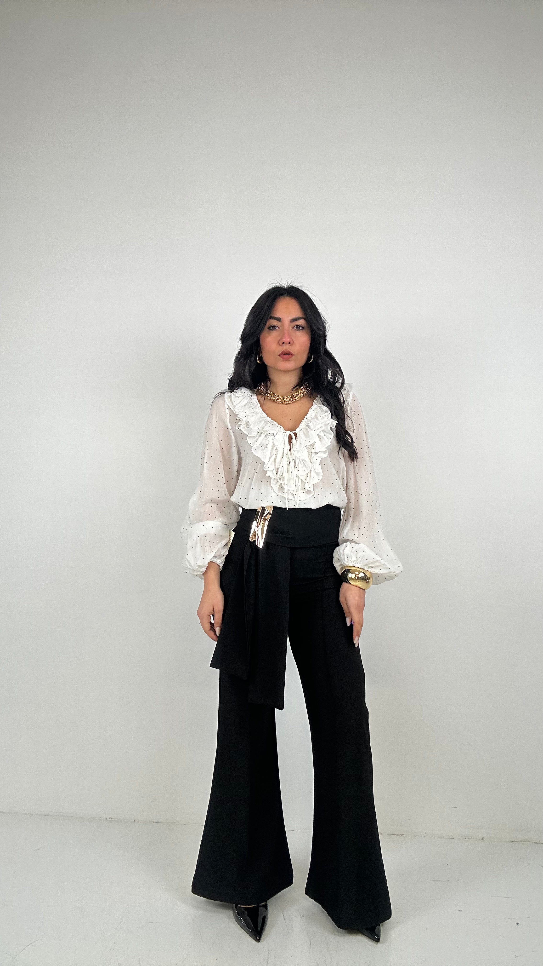 Pantalone CON GANCIO E FUSCIACCA - NERO