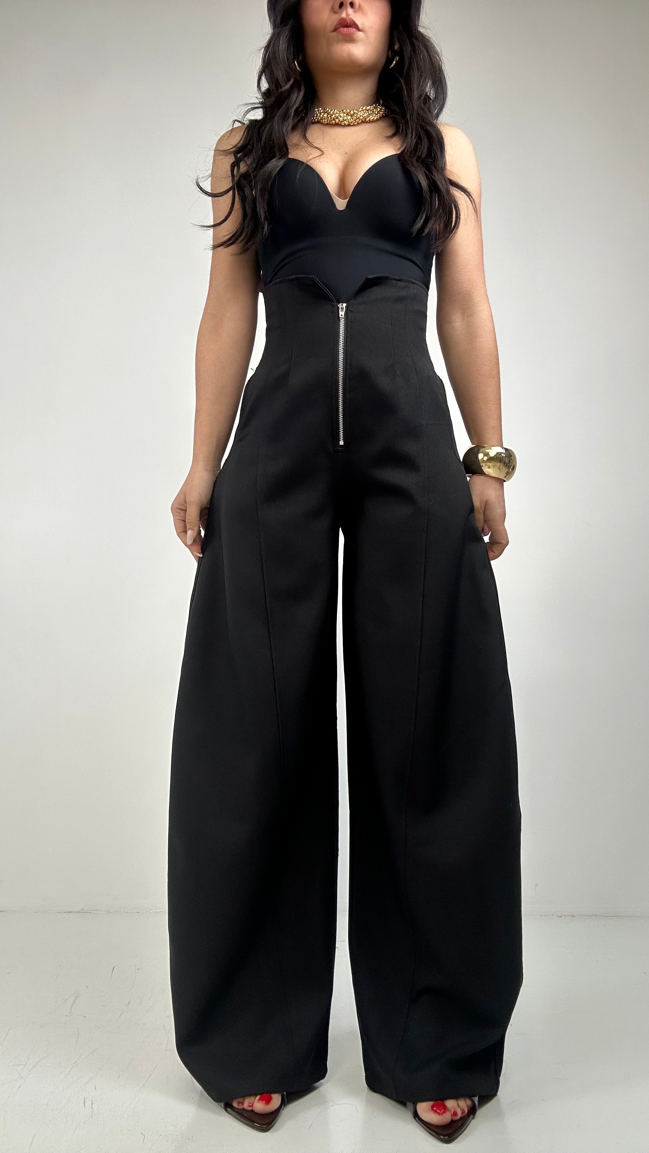 Pantalone BALLON BUSTINO - NERO