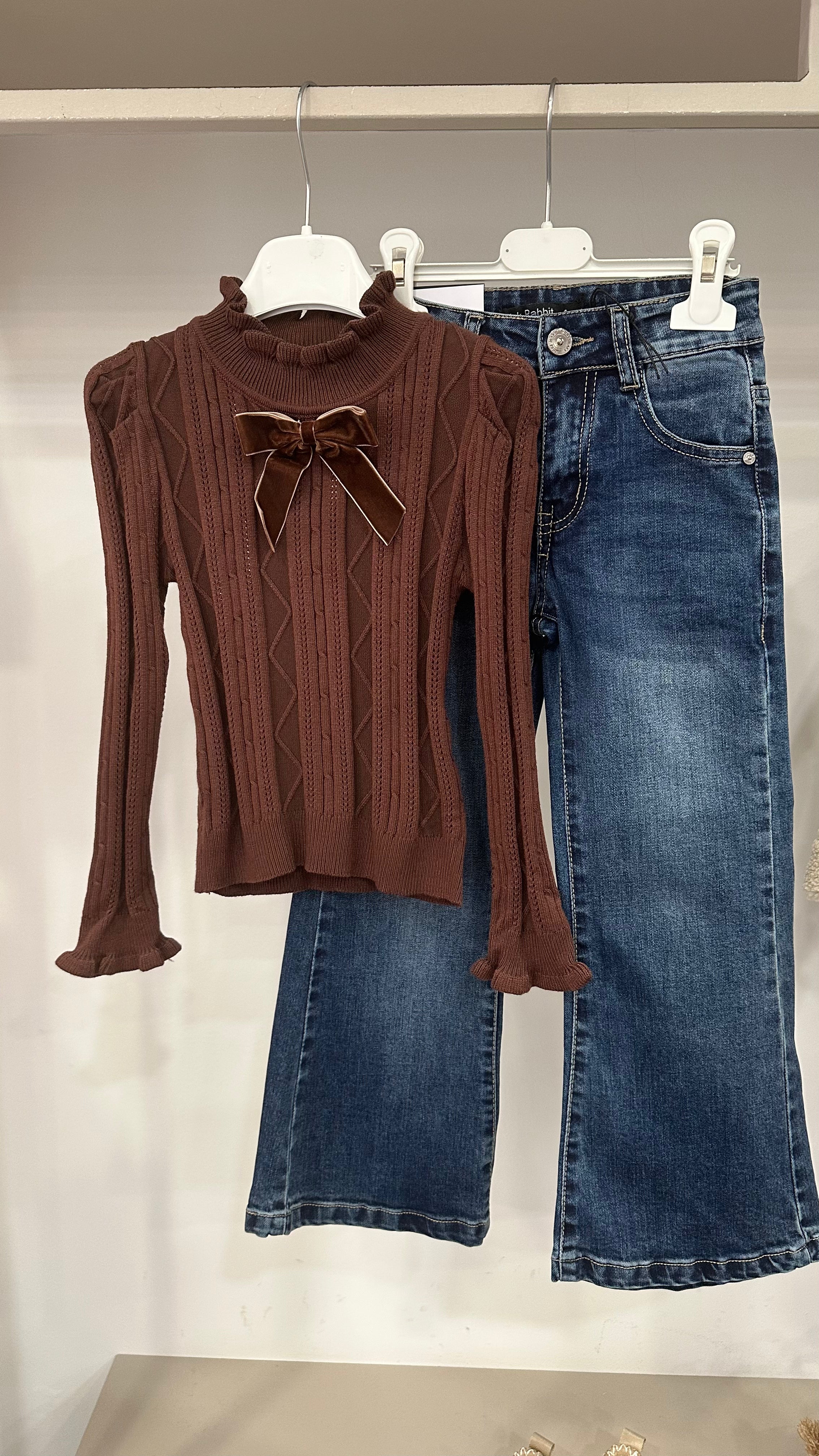 Pull MOON CHIC FIOCCO 4-14A - MARRONE
