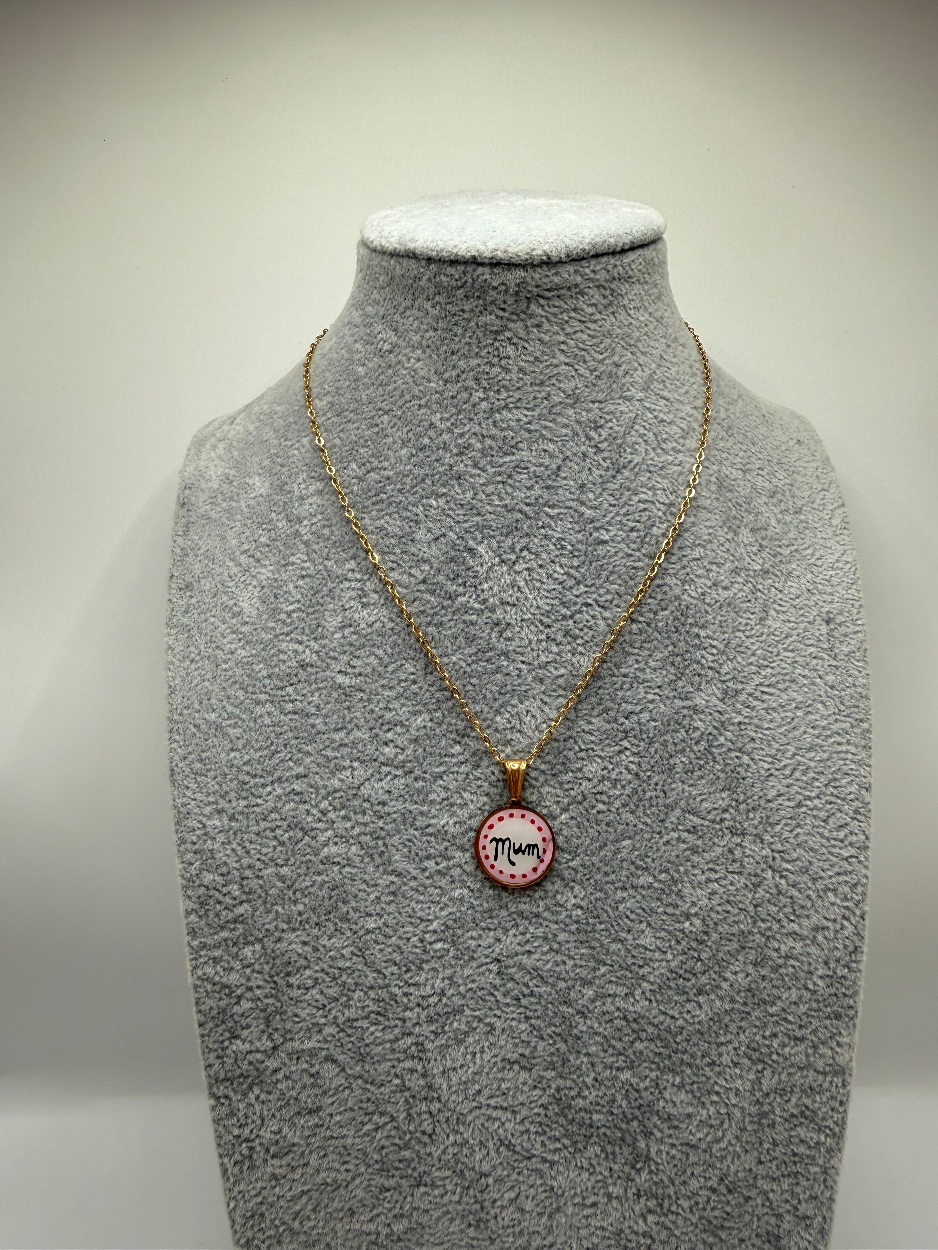 Collana MUM CERCHIO - ROSA