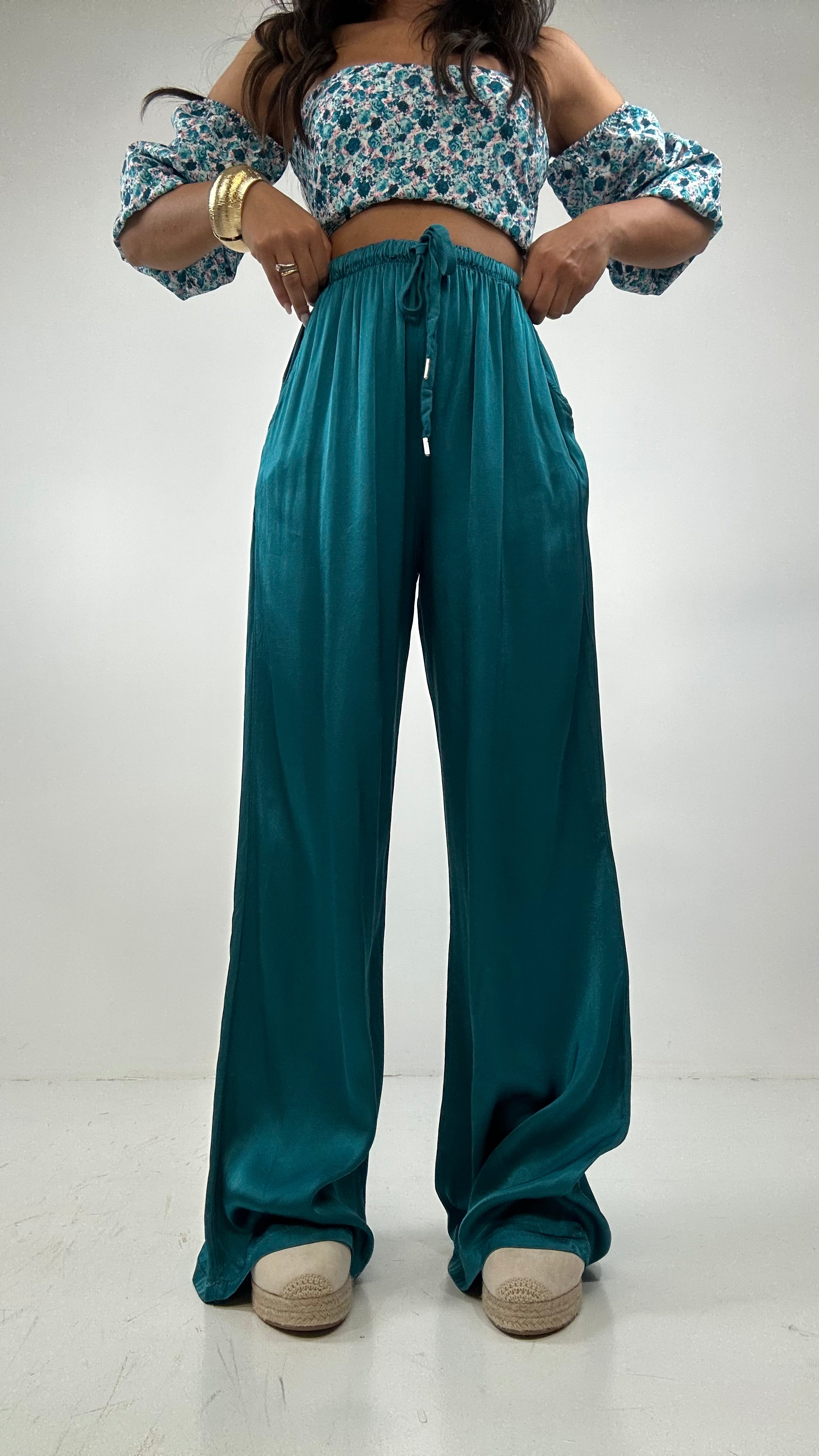 Pantalone SATIN - VERDE