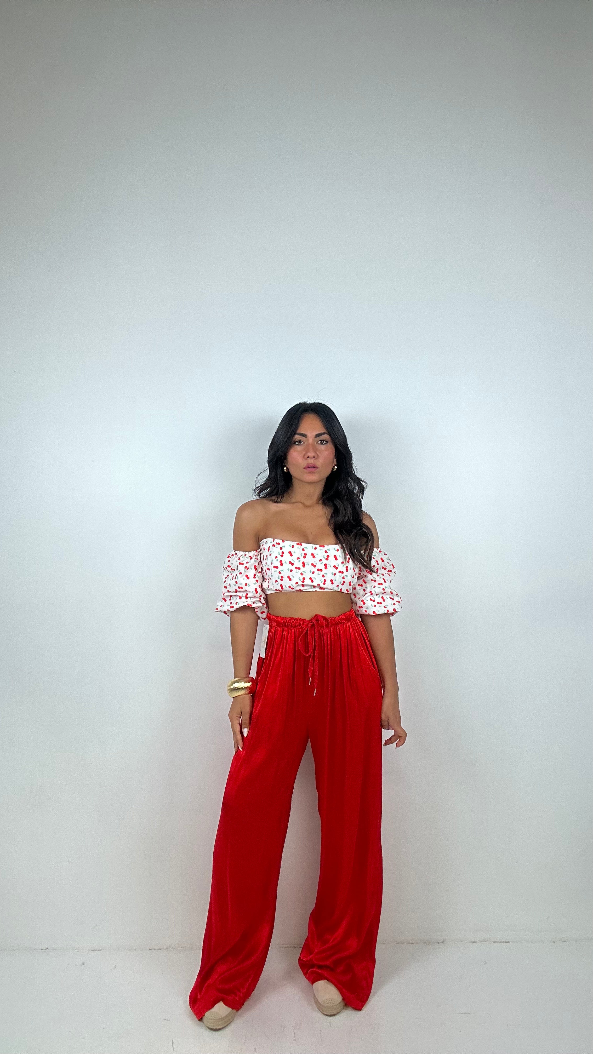 Pantalone SATIN - ROSSO