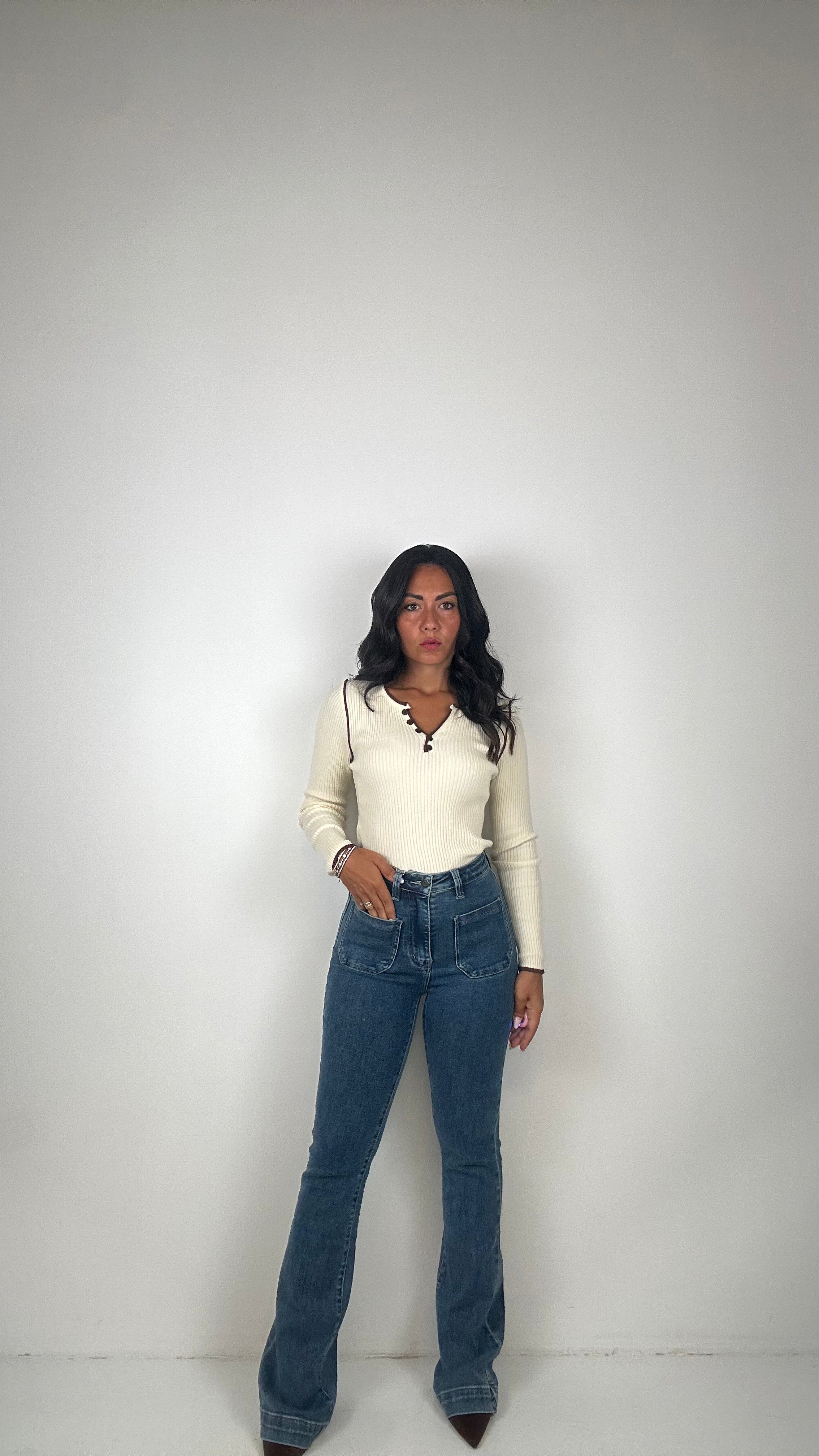 Jeans FLARE FIT TASCHINO - JEANS