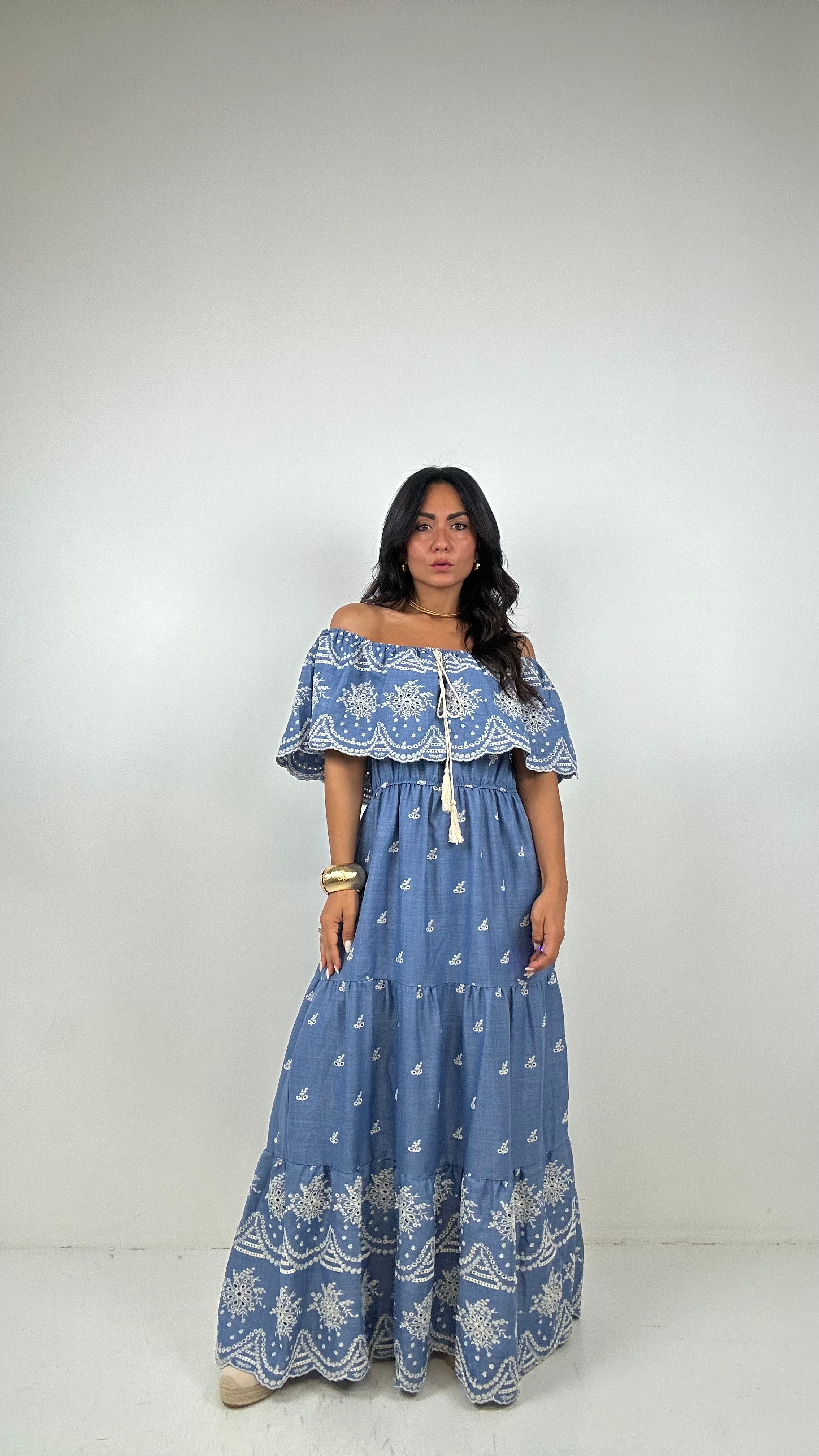 Vestito JEANS DECORO - JEANS CHIARO