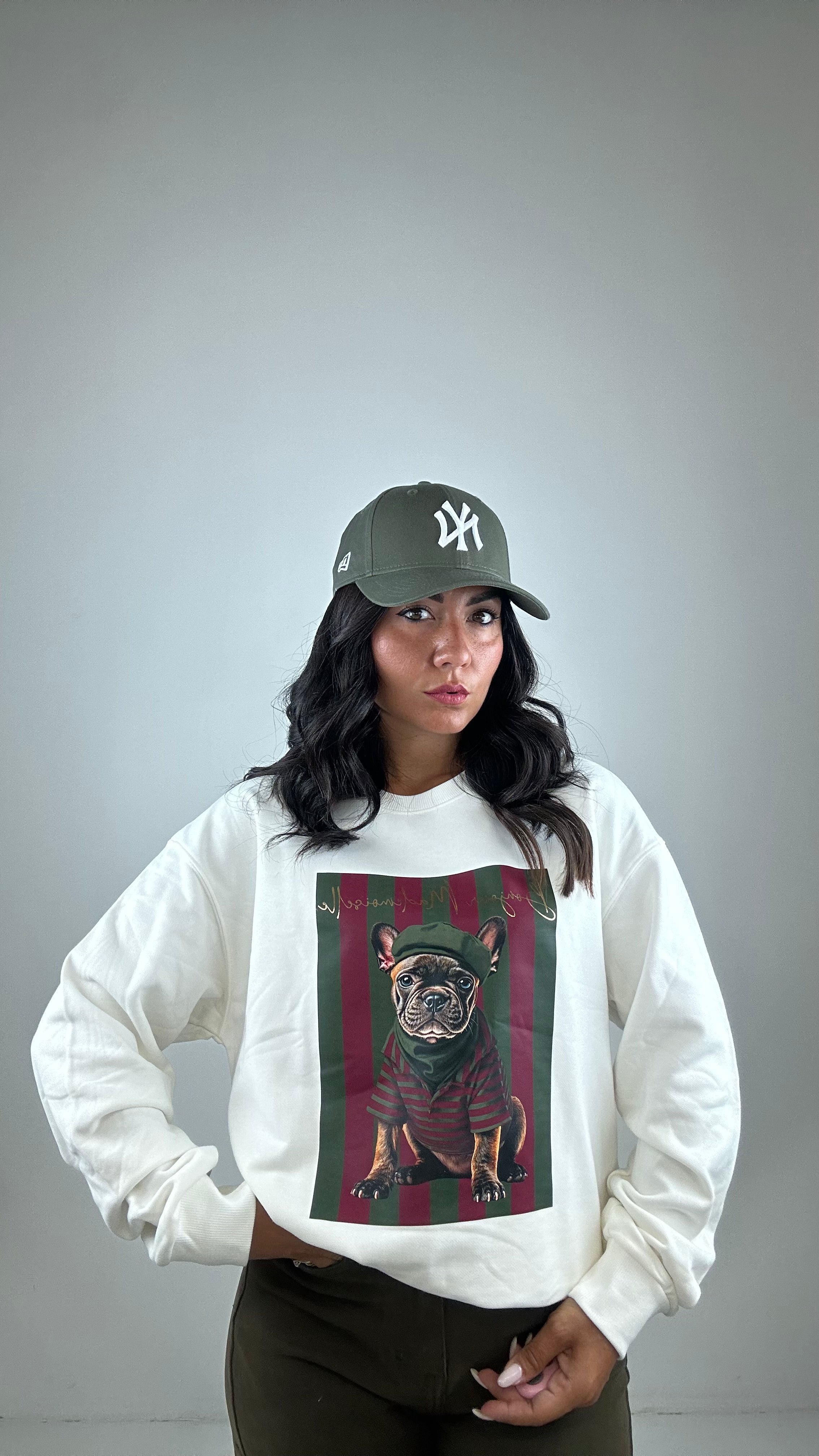 Felpa BULLDOG - VERDE MILITARE