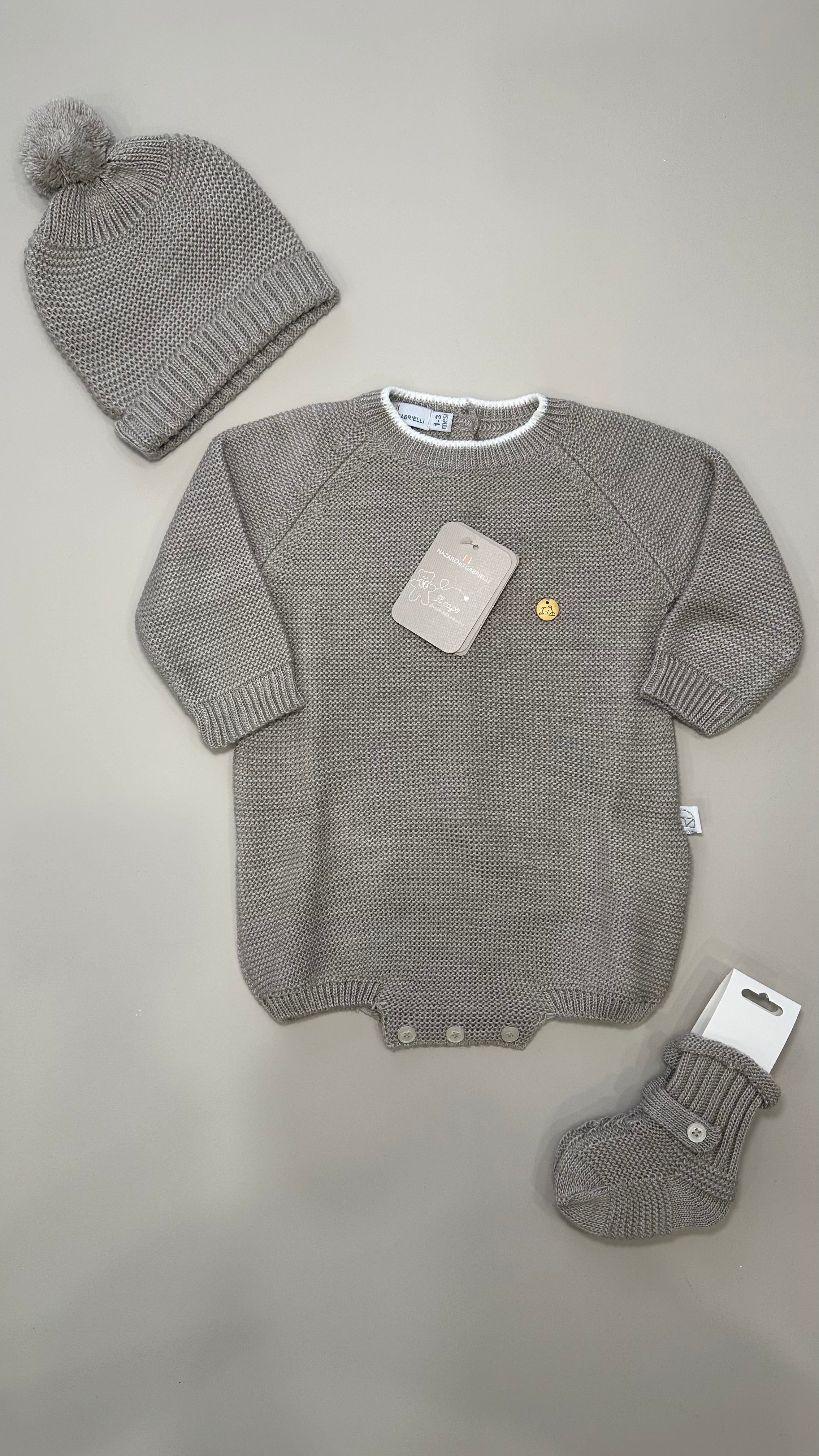 Set PAGLIACCETTO CON CAPPELLO+BABBUCCE - KHAKI