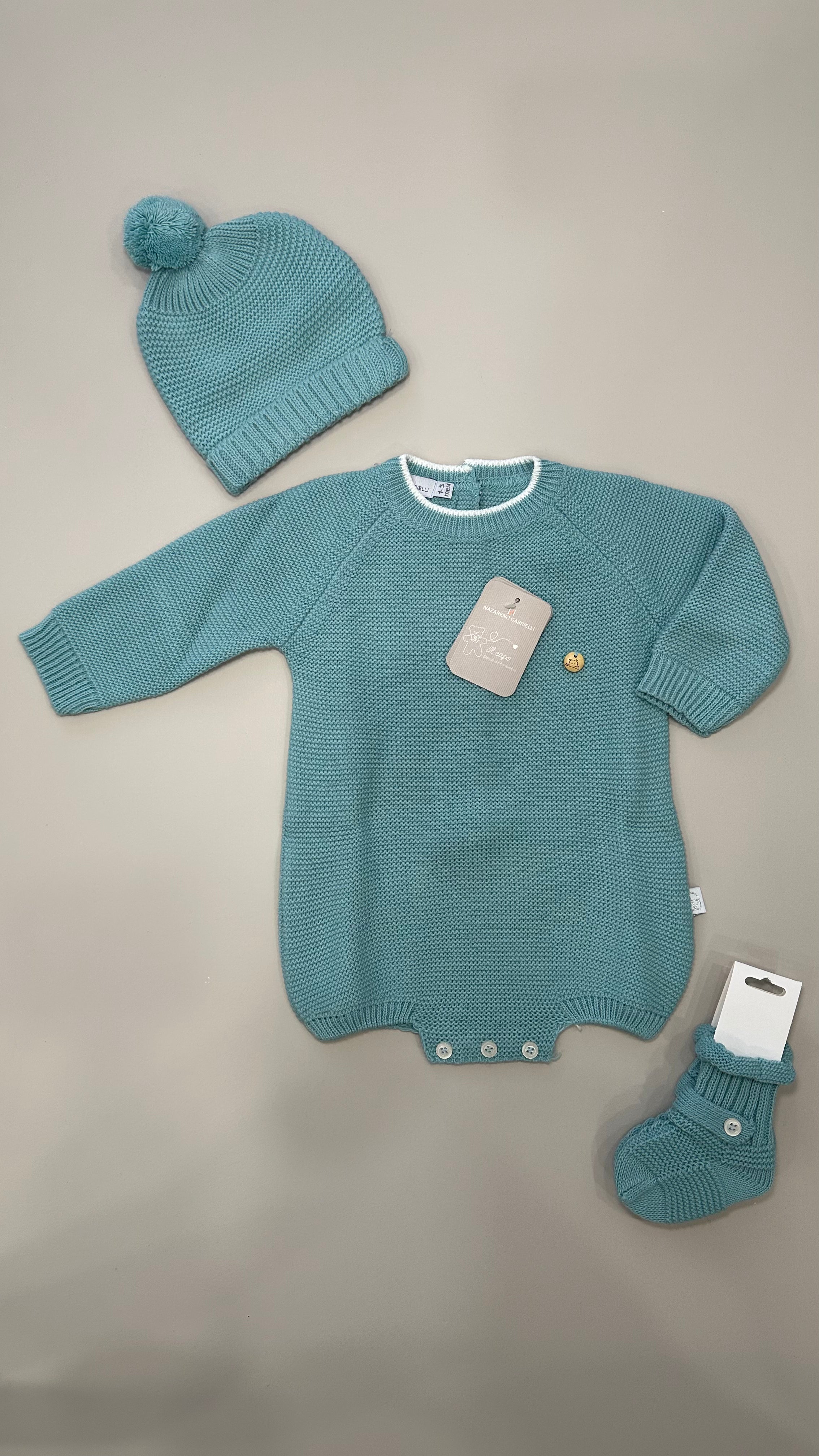 Set PAGLIACCETTO CON CAPPELLO+BABBUCCE - VERDE
