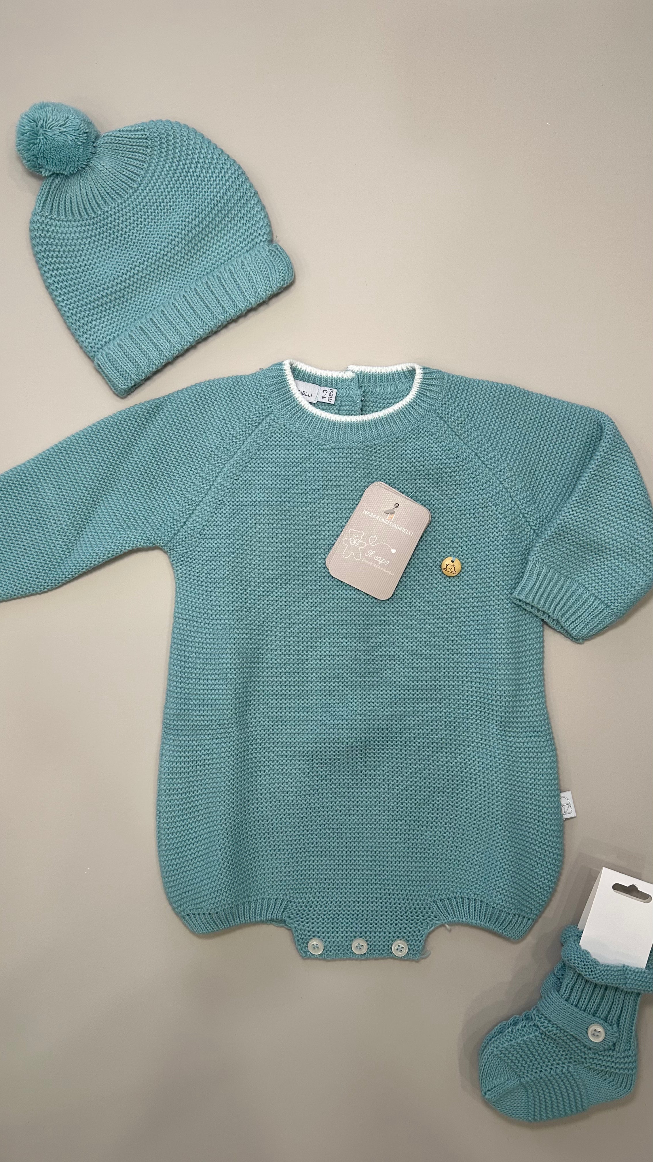 Set PAGLIACCETTO CON CAPPELLO+BABBUCCE - VERDE