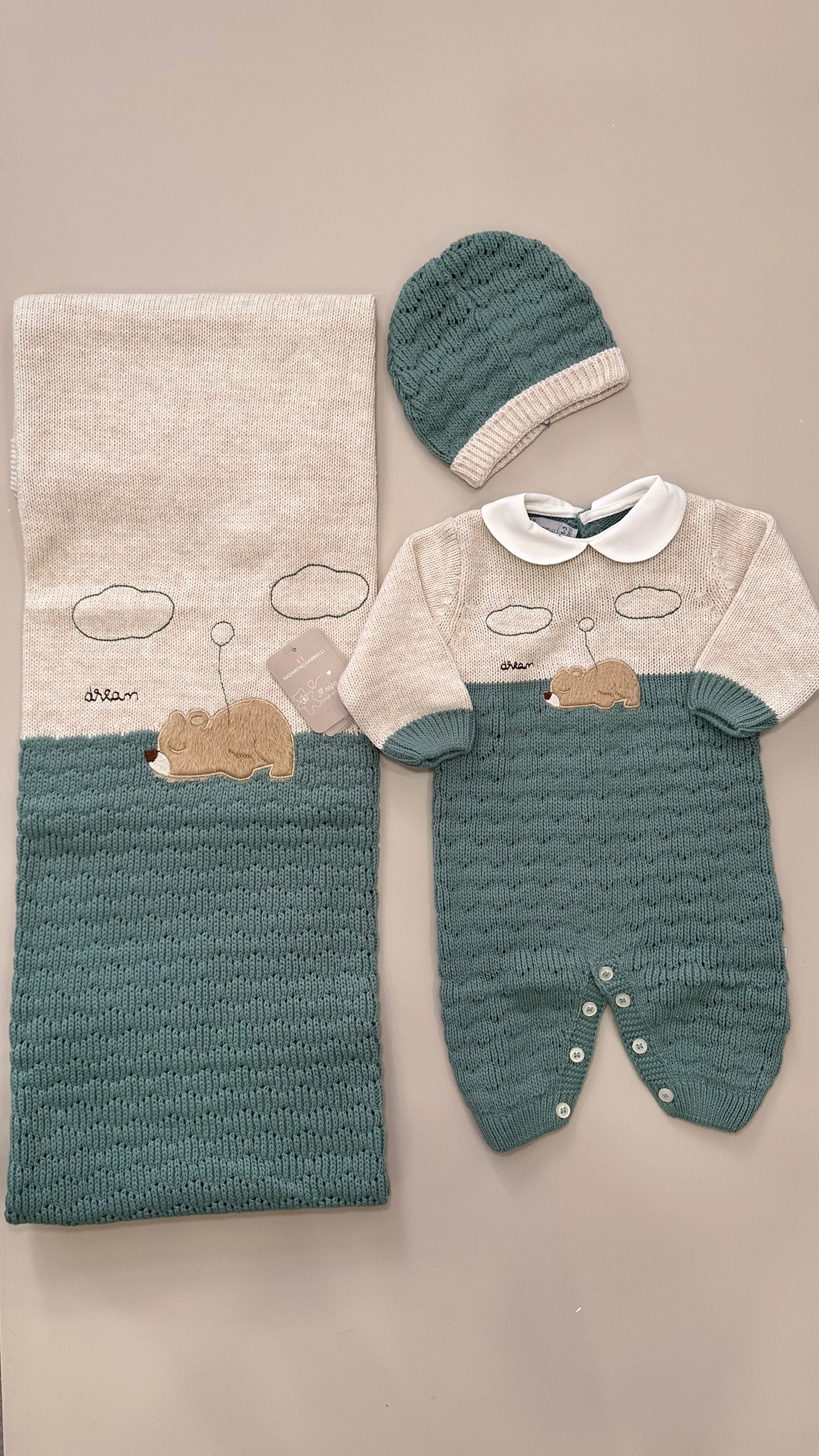 Set NASCITA INVERNALE ORSETTO - VERDE