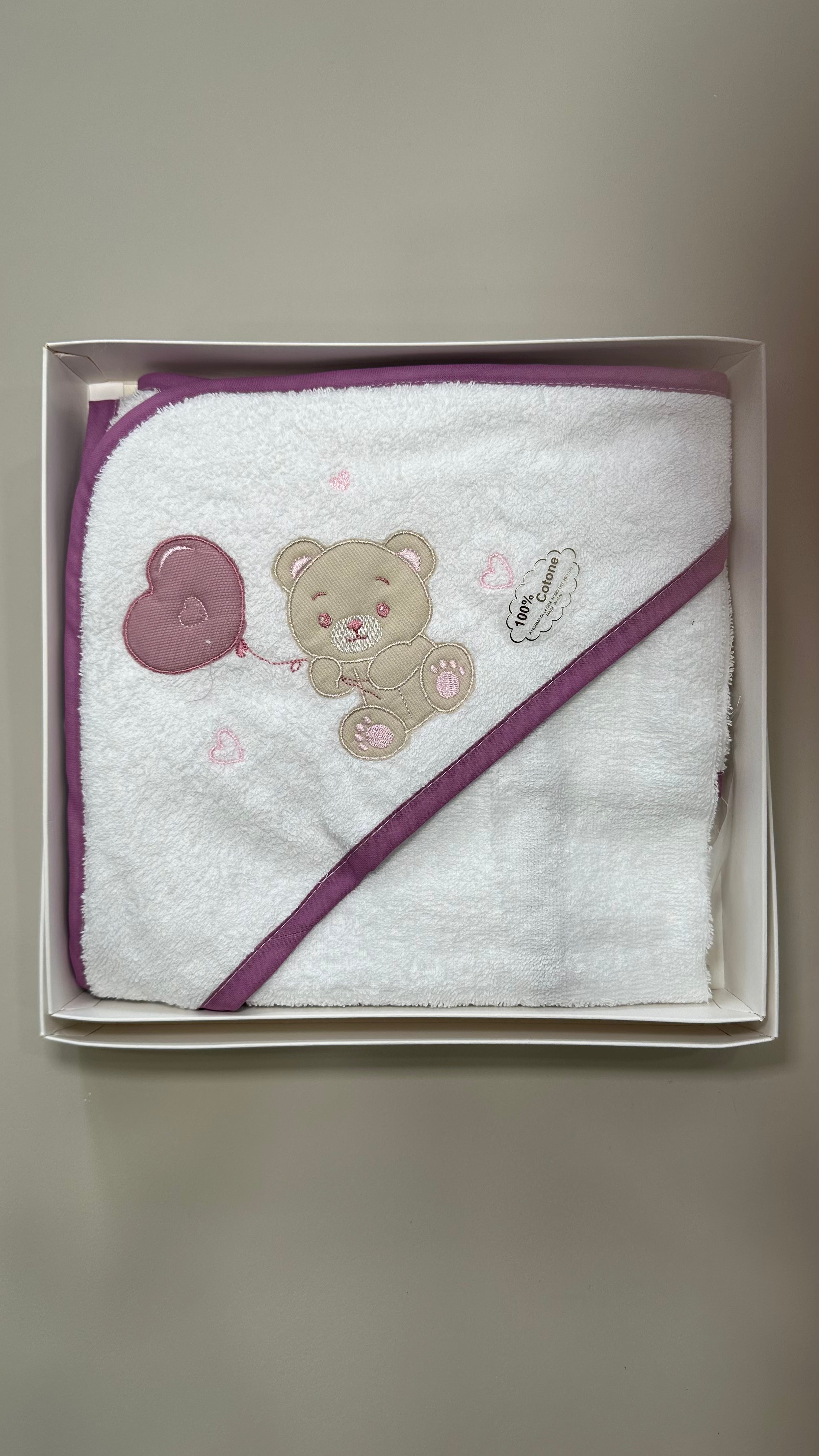 Accappatoio ORSO E PALLONCINO - ROSA