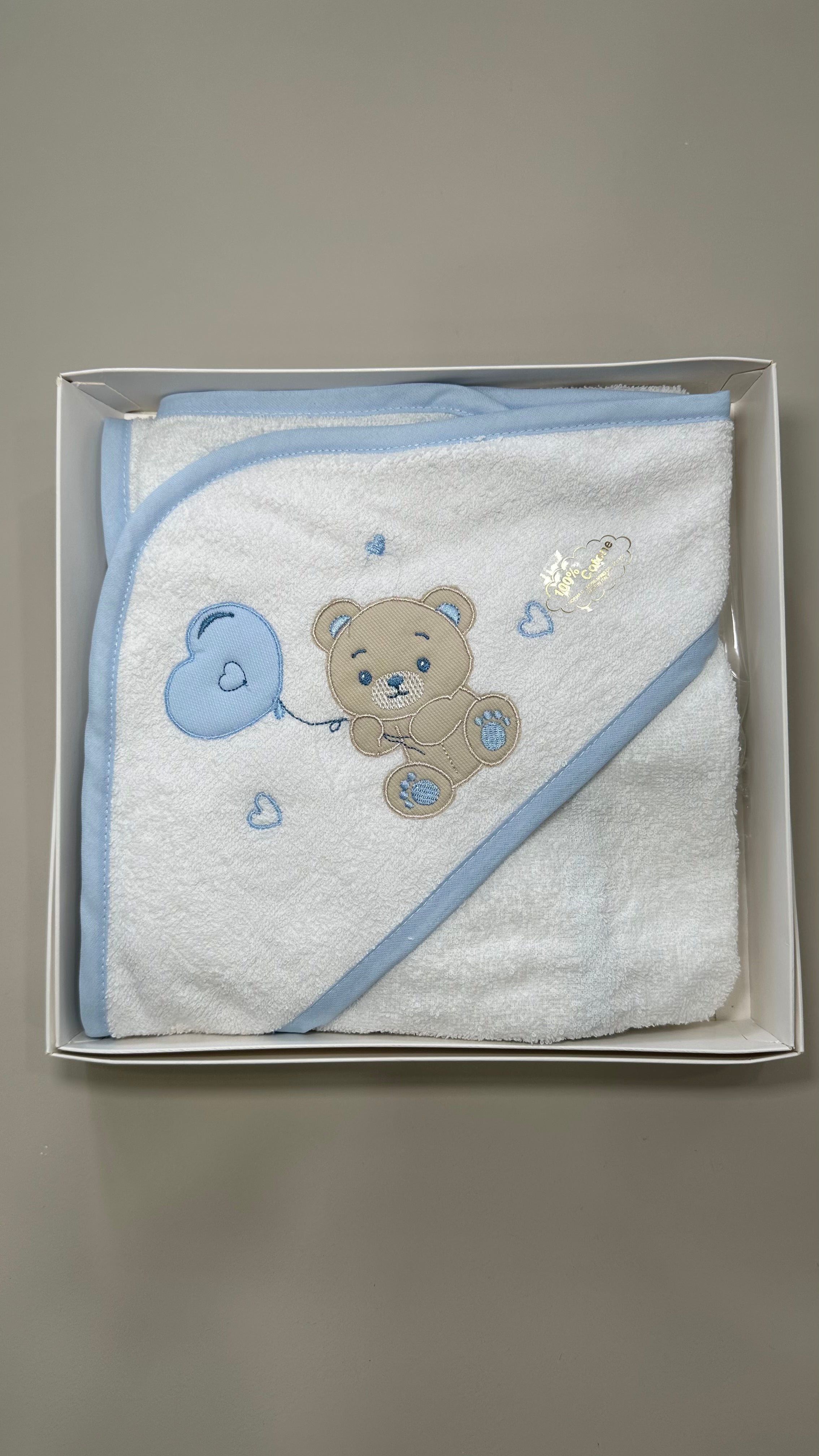 Accappatoio ORSO E PALLONCINO - CELESTE