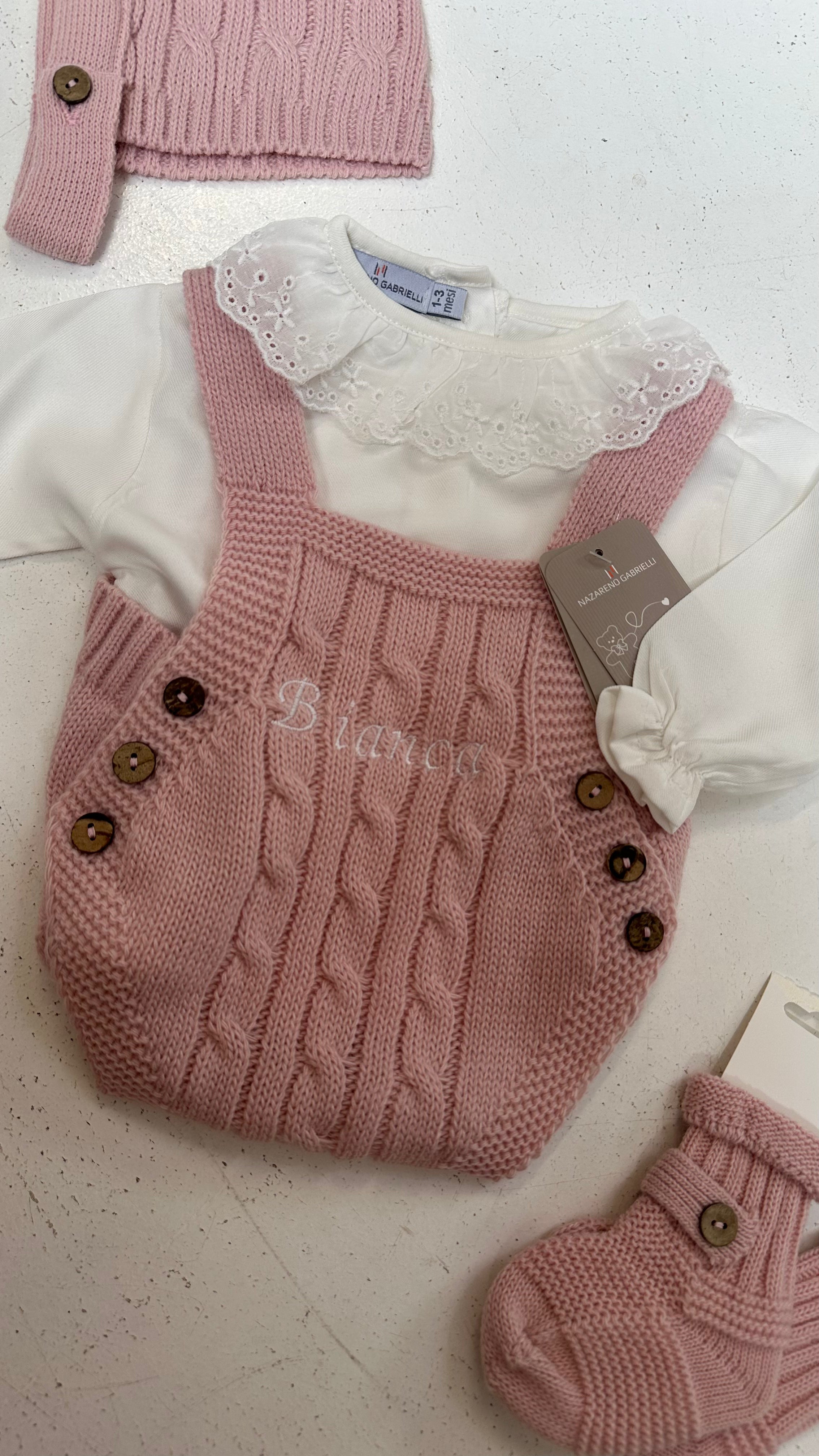 Set Pagliaccetto CON CUFFIA+BABBUCCE - ROSA