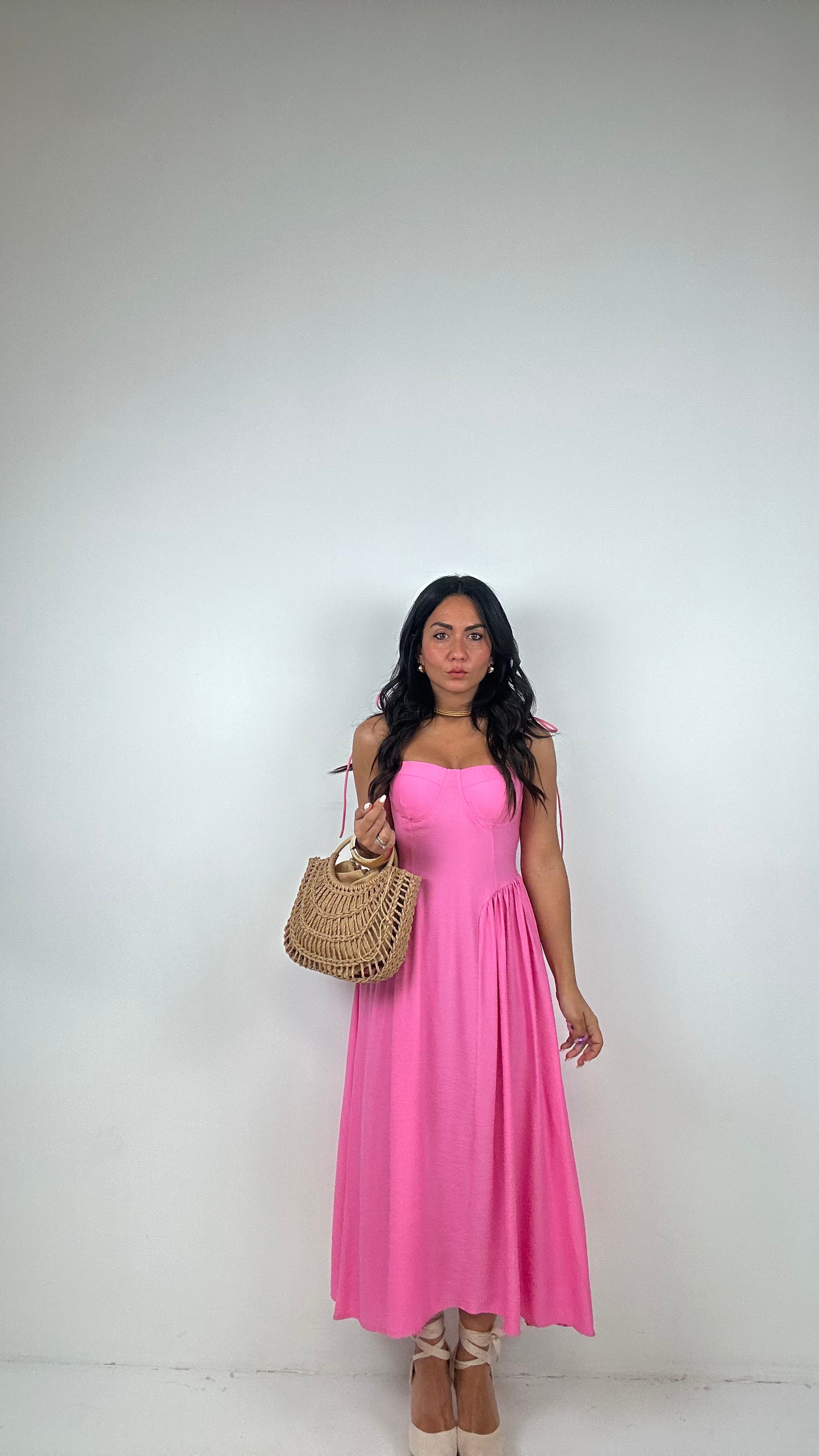 Vestito LACCETTO E COPPA - ROSA