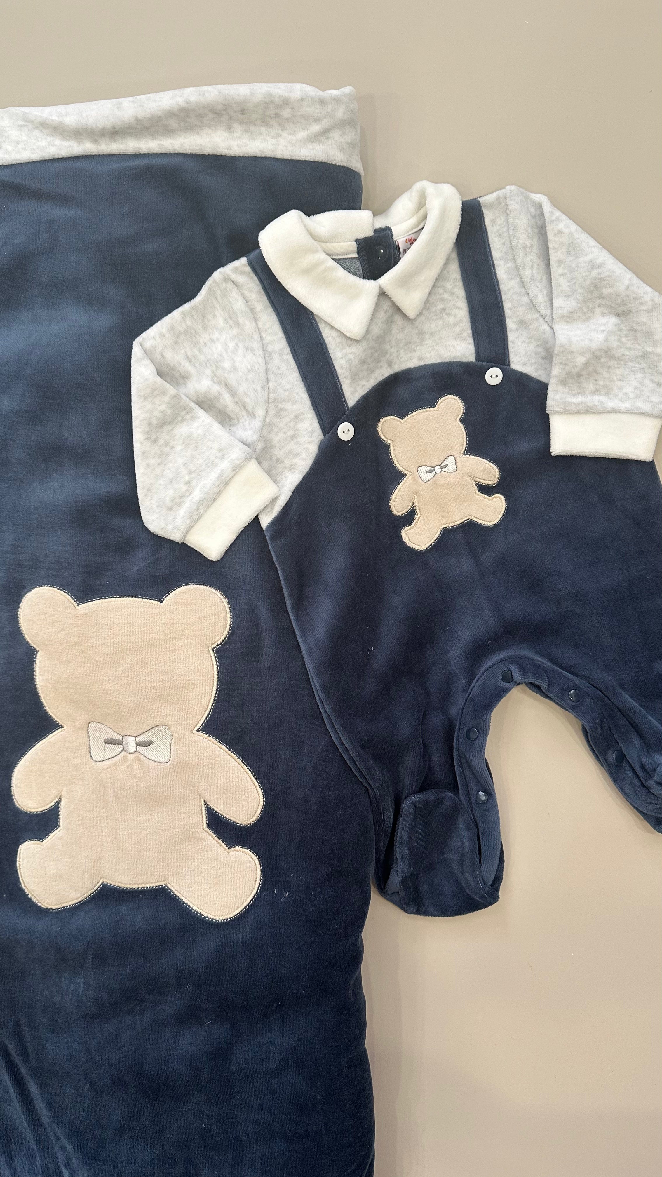 Set TUTINA + COPERTA 1-3M - BLU