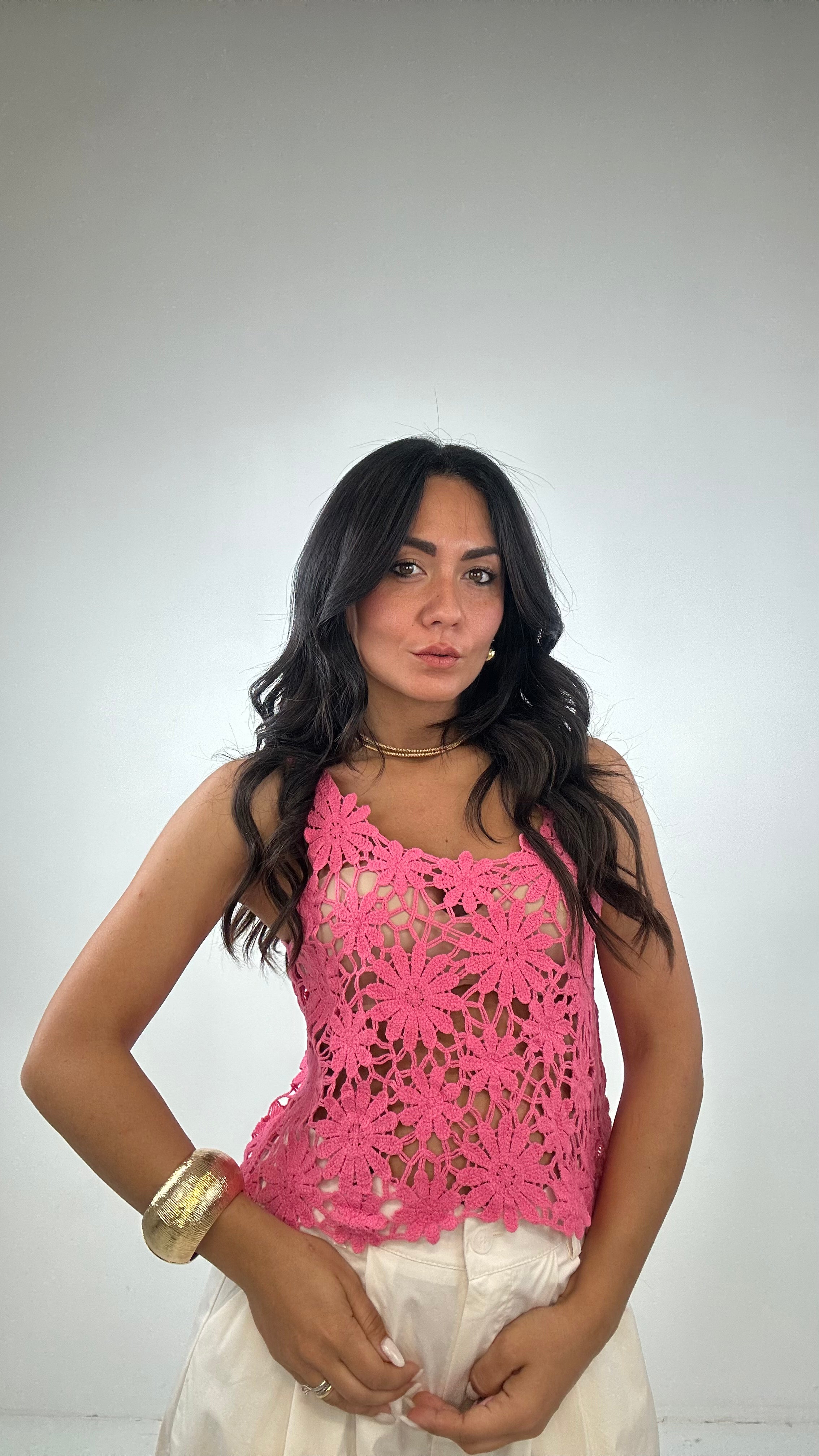 Top UNCINETTO - FUCSIA