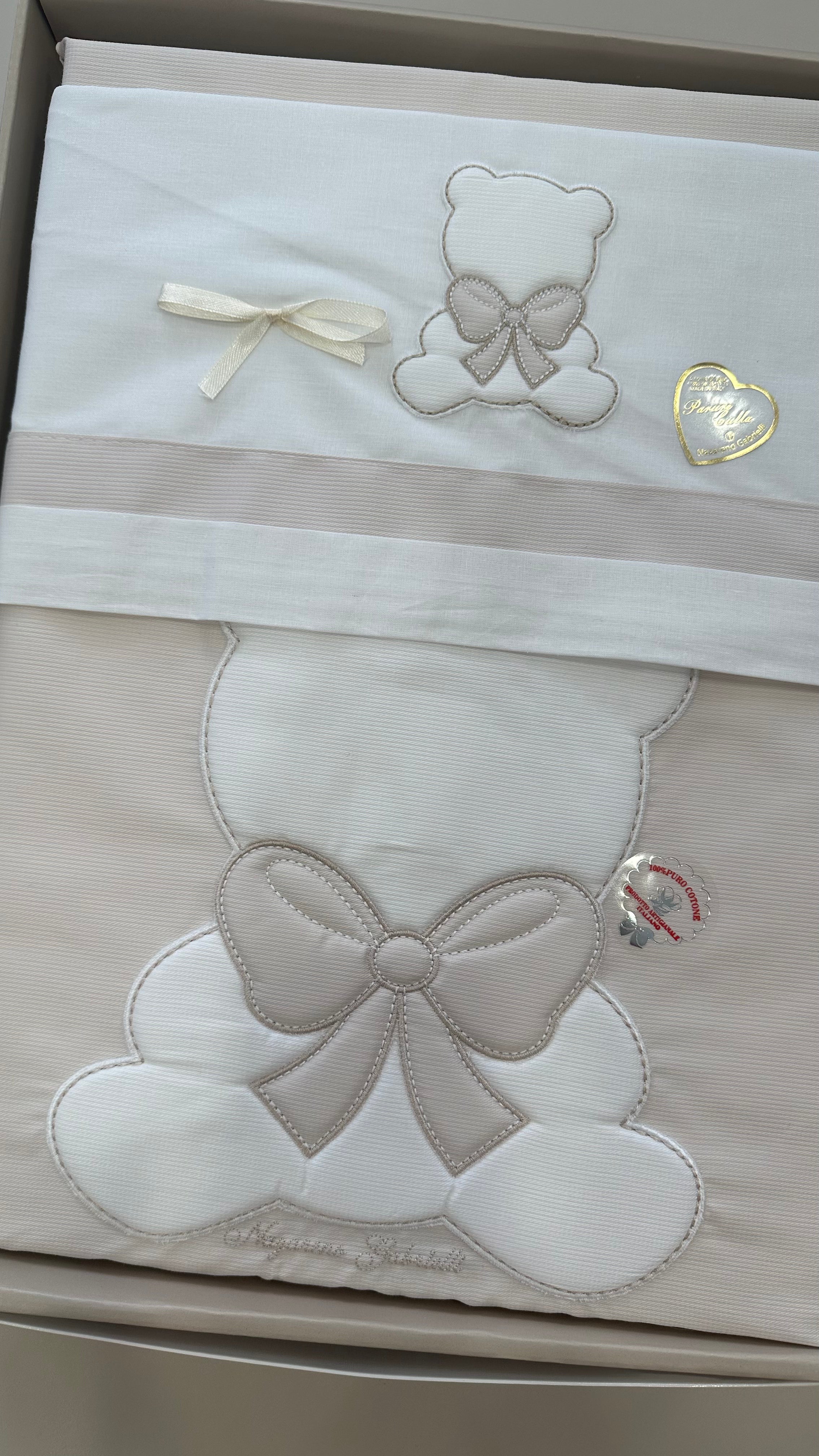 Set COMPLETO CARROZZINA ORSO - BEIGE