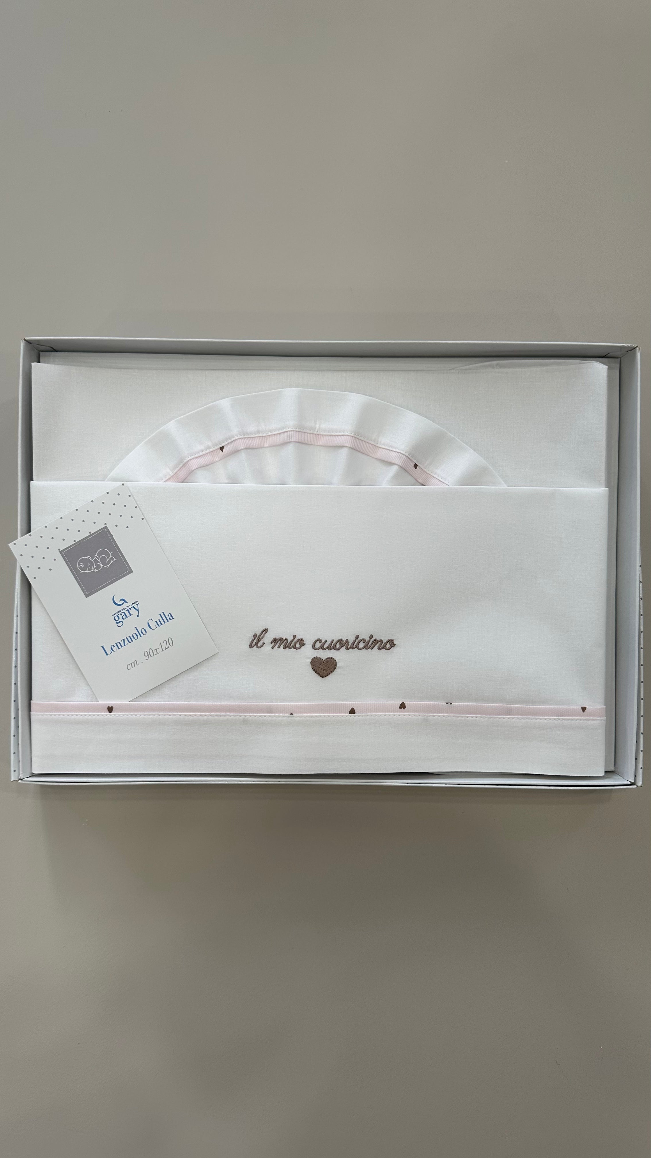Lenzuola CARROZZINA IL MIO CUORICINO CM 90X120 - ROSA