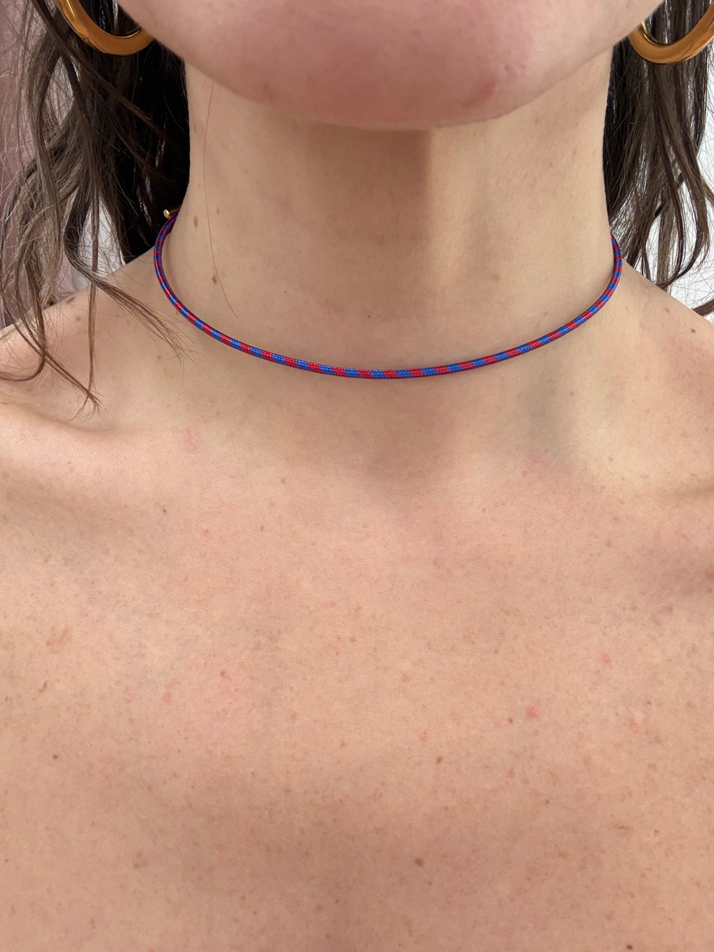 Collana A CALAMITA - ROSSO BLU