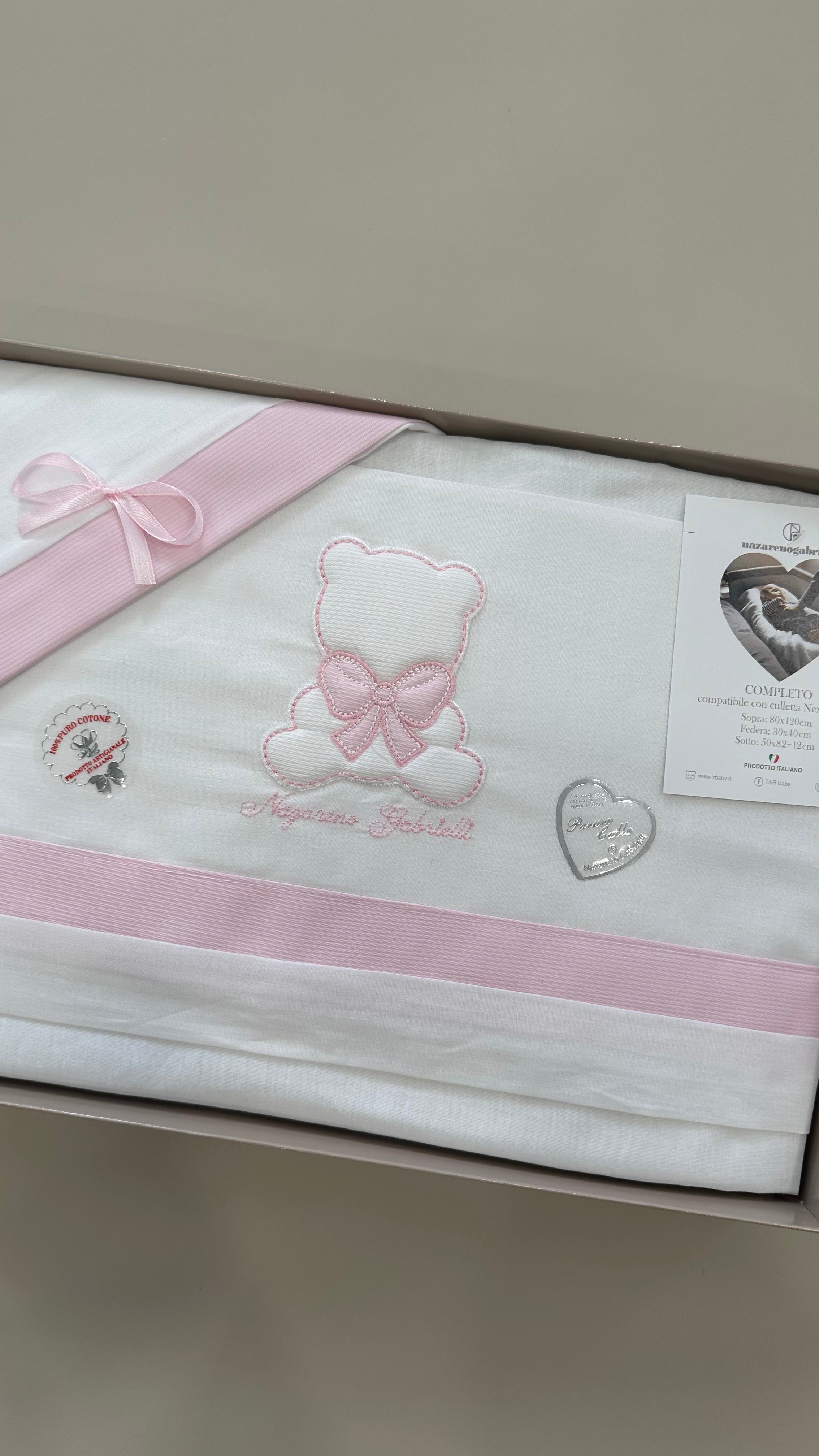 Set LENZUOLA NEXT TO ME ORSO - ROSA